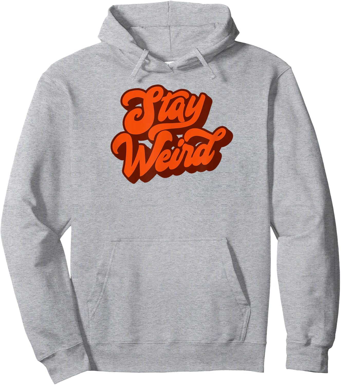 Stay Weird! Fun Retro Script Vintage Concert Festival Hoodie - Hoodie | Ash