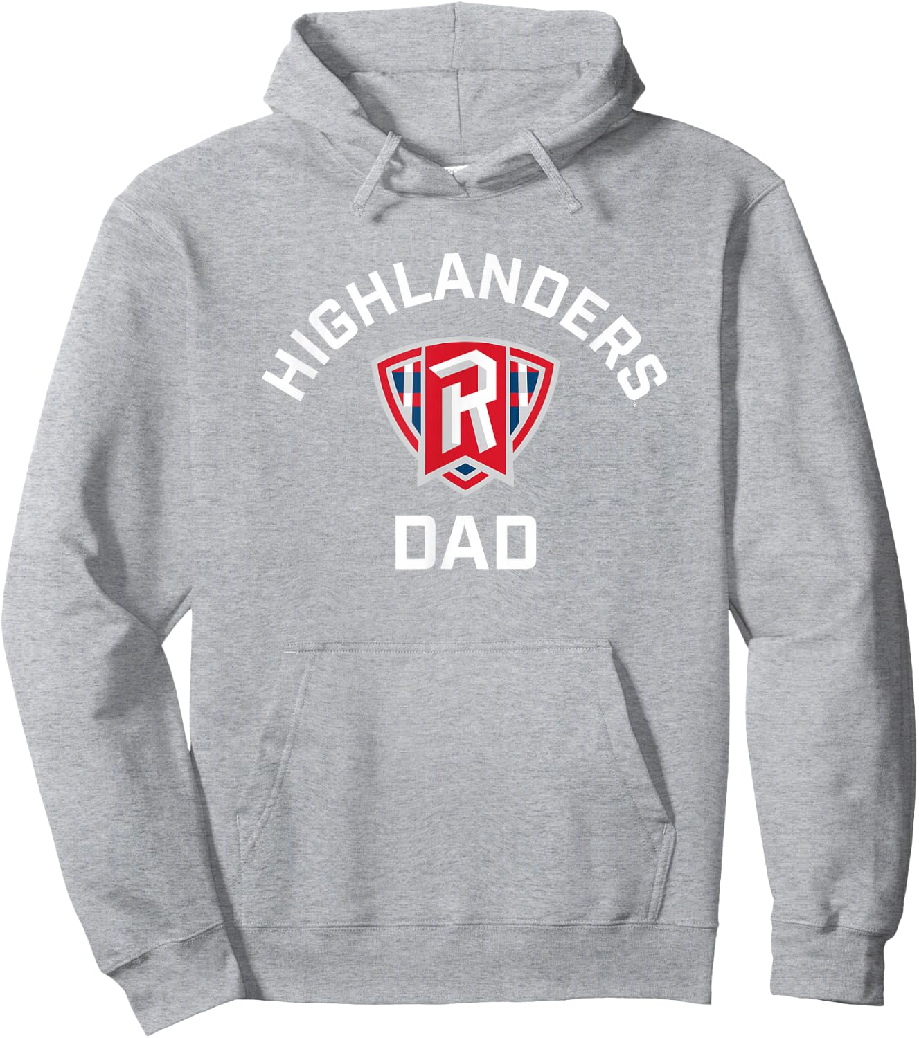 Radford University Highlanders Arched Dad Hoodie - Hoodie | Ash