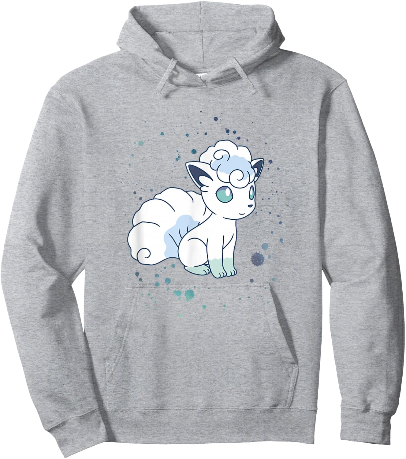 Pokémon Alolan Vulpix Winter Watercolor Portrait Hoodie - Hoodie | Ash