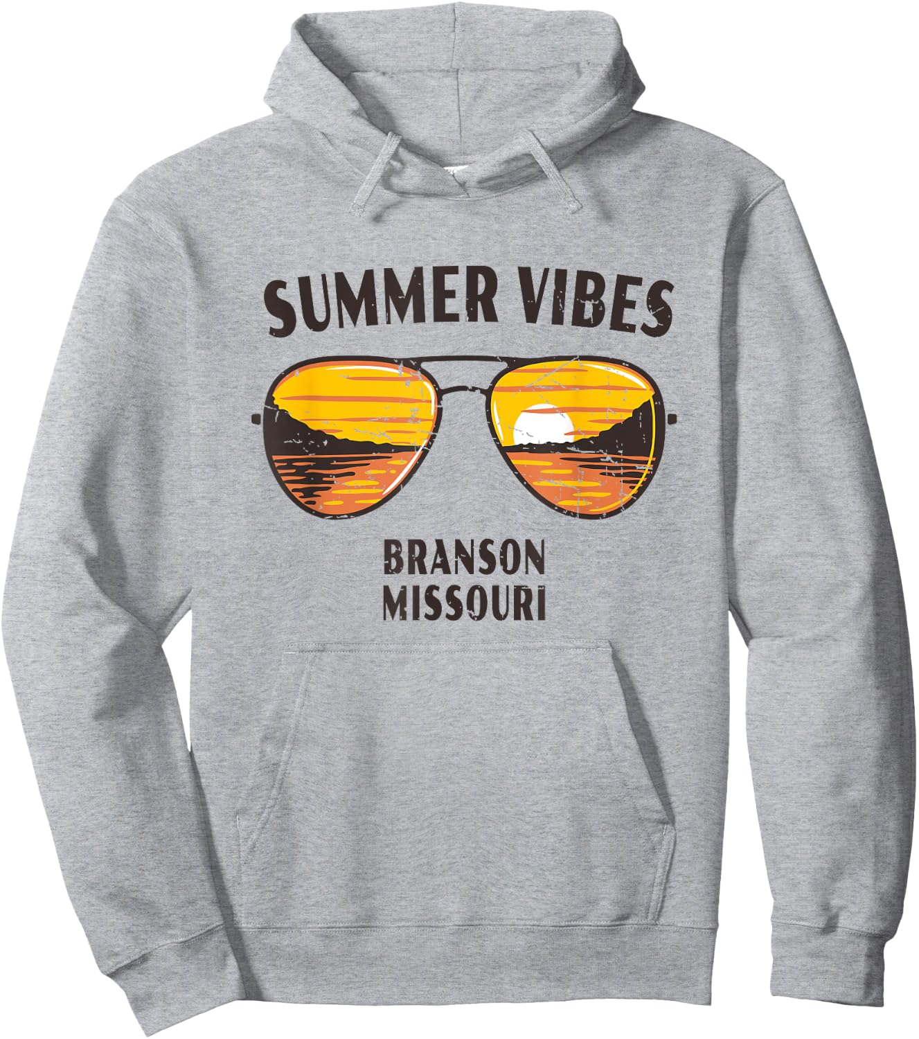 Summer Vibes Branson MO Souvenir Hoodie - Hoodie | Ash