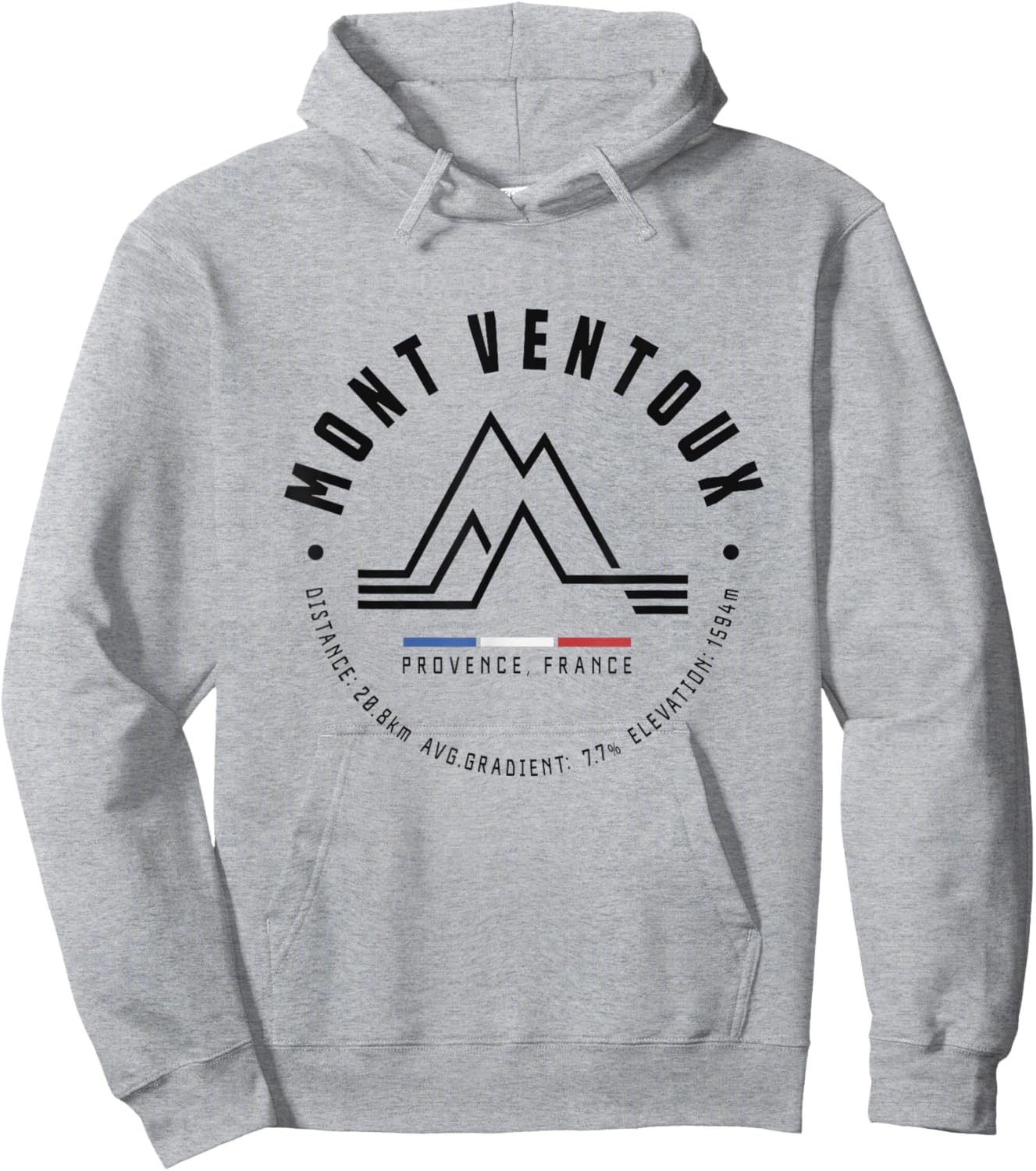 Mont Ventoux Mountain Pass France Cycling Racing Bike Hoodie - Hoodie | Ash