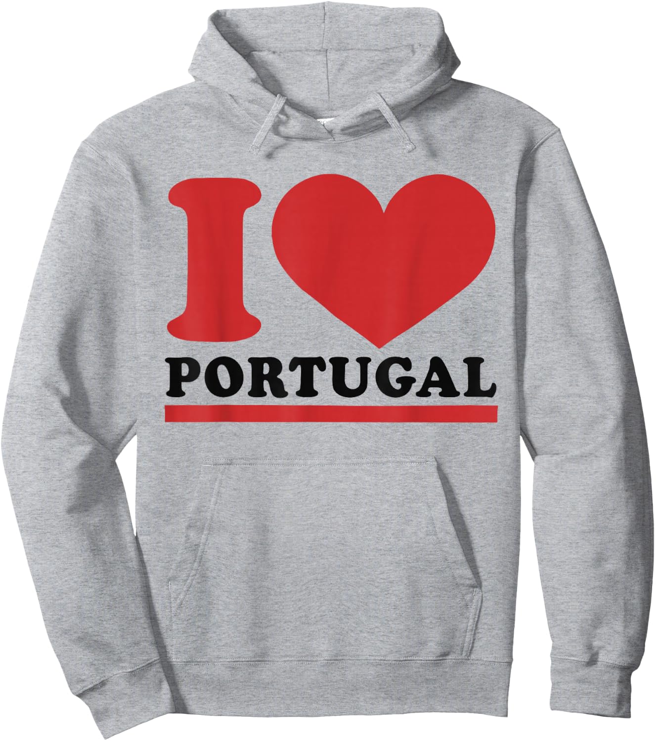 Portugal Heart - I Love Portugal Hoodie - Hoodie | Ash