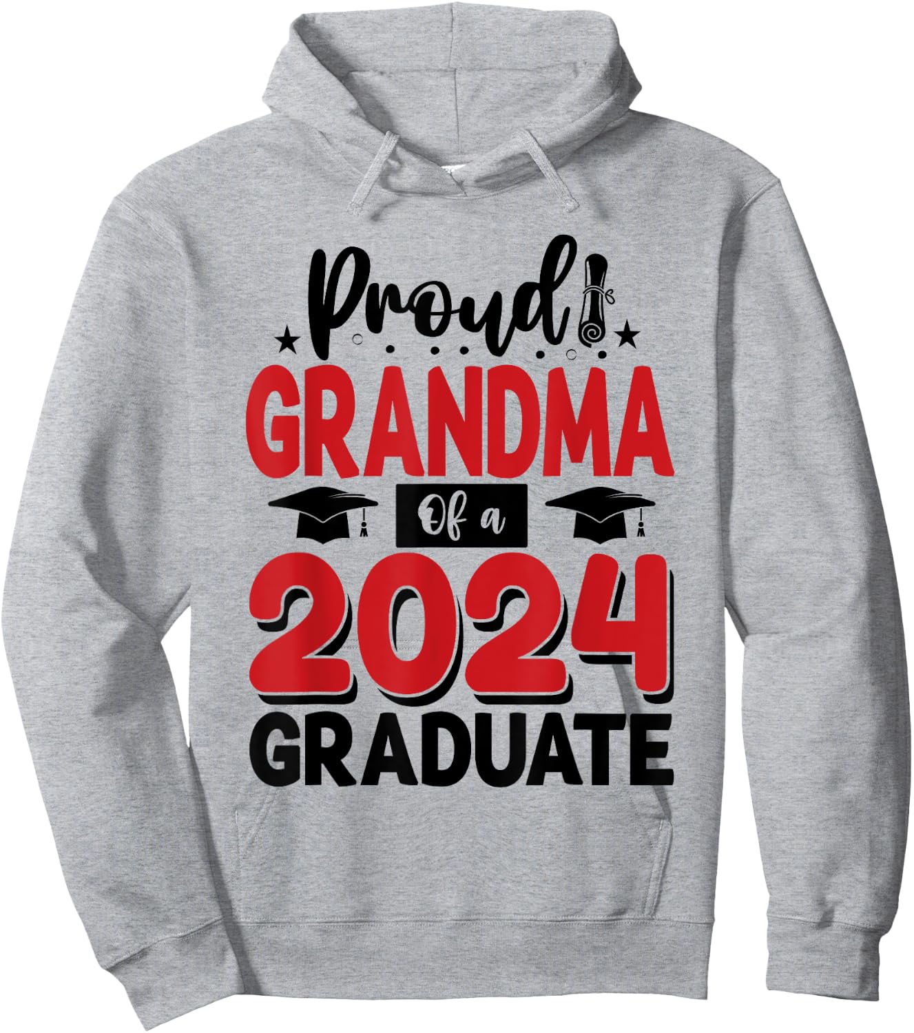 Proud Grandma Of A Class Of 2024 Graduate Senior Hoodie - Hoodie | Ash