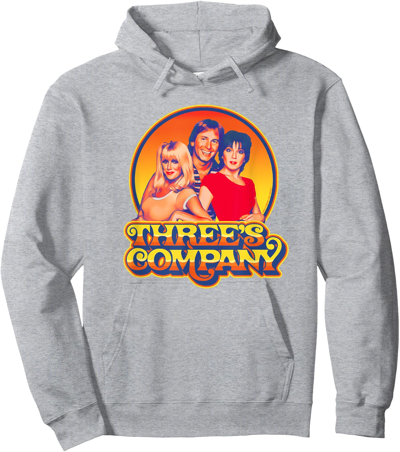 Three's Company 1980's Sunset Retro Jack Jan & Chrissy Hoodie - Hoodie | Ash