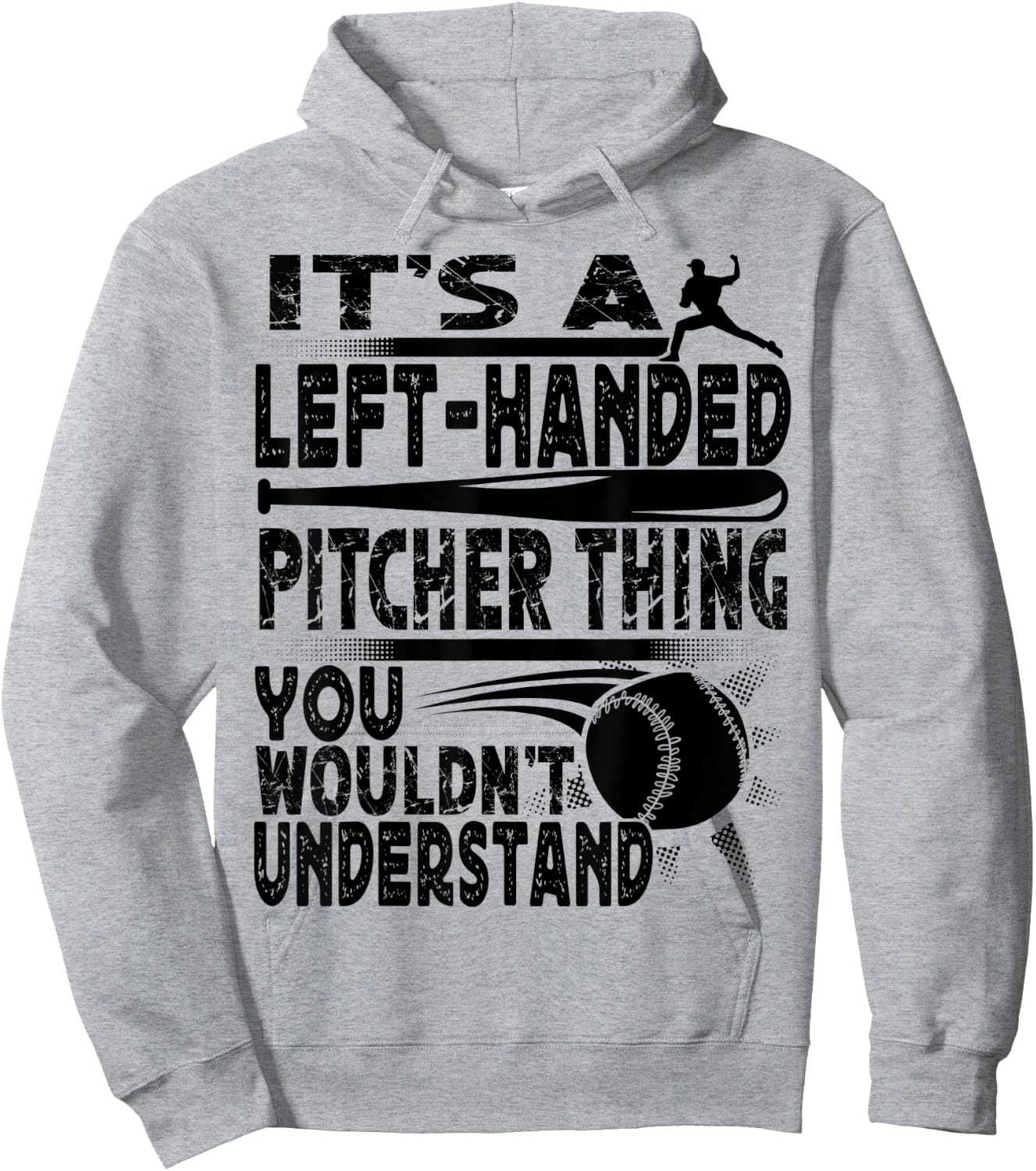 Funny Left-Handed Pitcher Thing Softball Player Hoodie - Hoodie | Ash