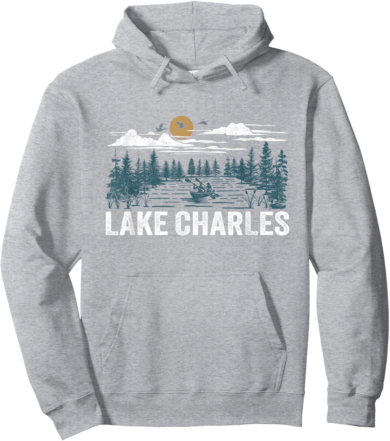 Lake Charles Louisiana Hoodie - Hoodie | Ash