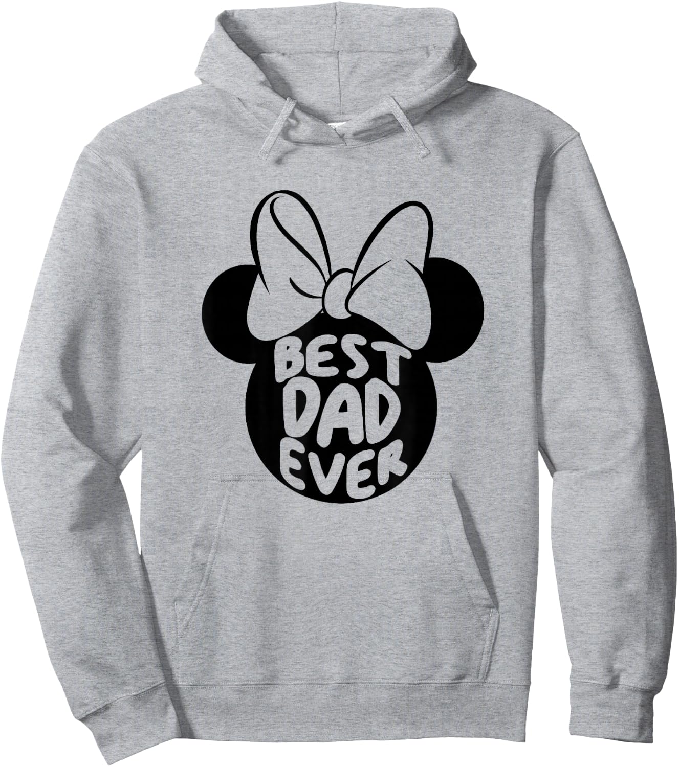 Disney Minnie Mouse Father's Day Best Dad Ever Bow Hoodie - Hoodie | Ash