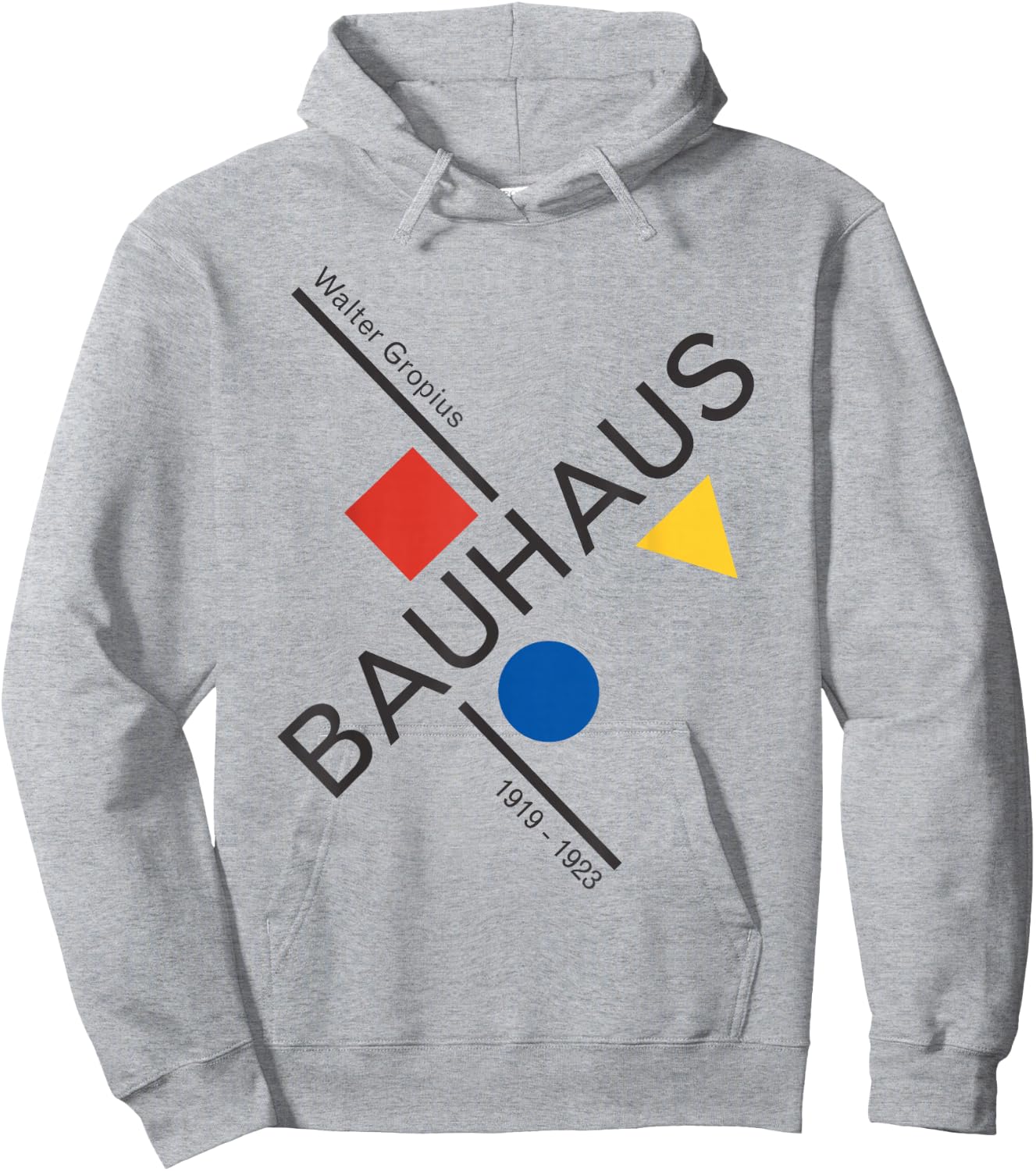 Bauhaus Movement T Shirt, 1923 Architecture Artwork Hoodie - Hoodie | Ash