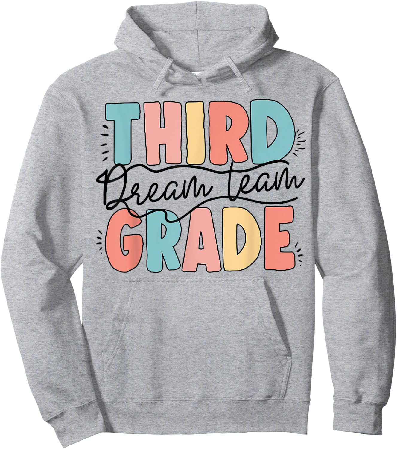 Third 3rd Grade Dream Team Back To School Teacher Student Hoodie - Hoodie | Ash