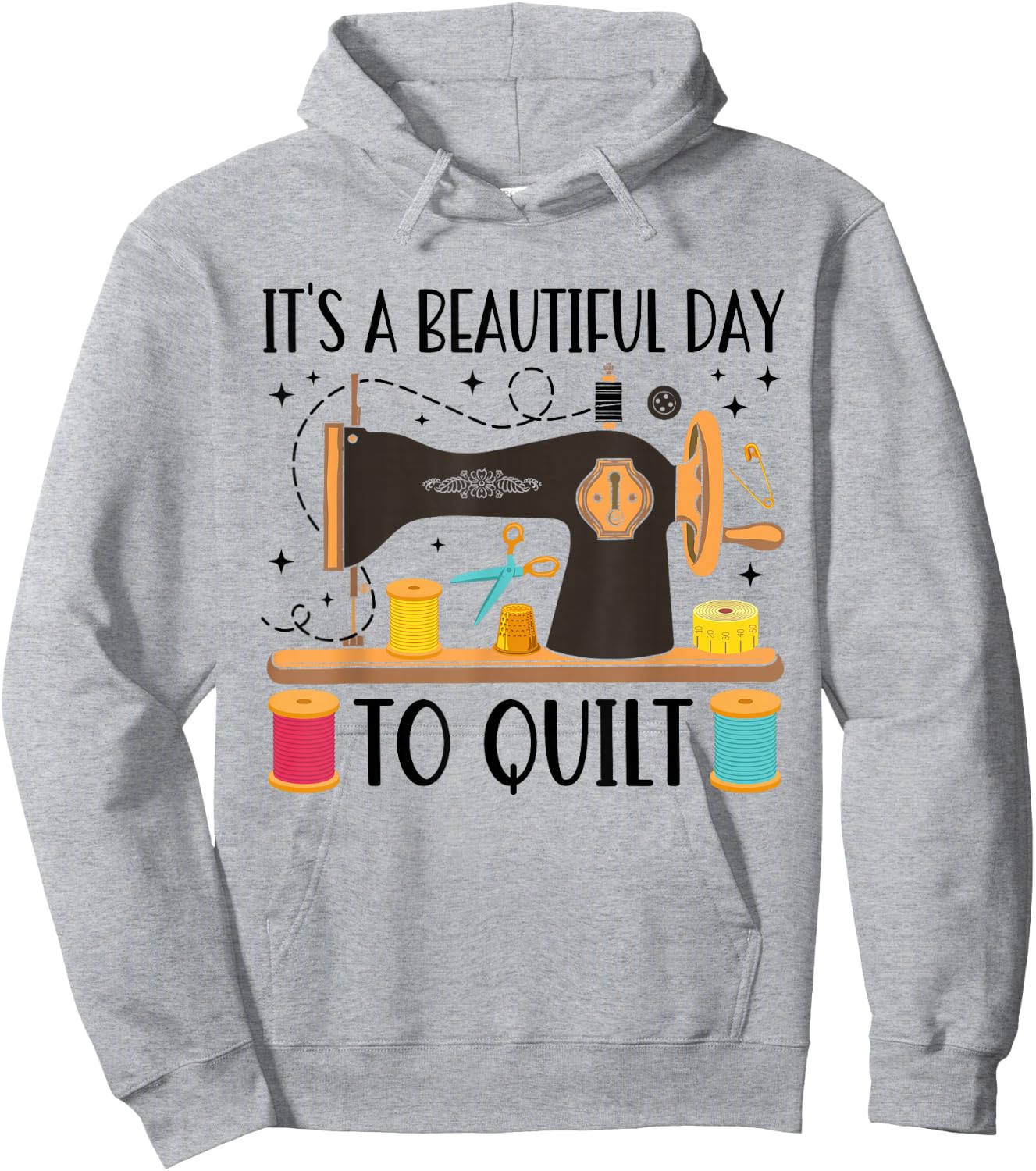 Funny Quilting Sewing Girls Fabric Quilt Quilter Hoodie - Hoodie | Ash