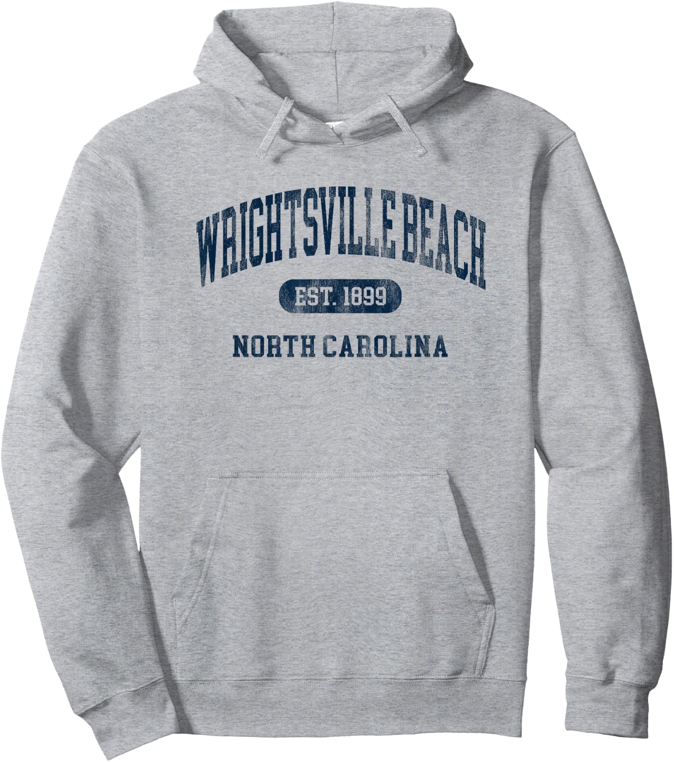 Vintage Wrightsville Beach North Carolina Vacation Souvenir Hoodie - Hoodie | Ash