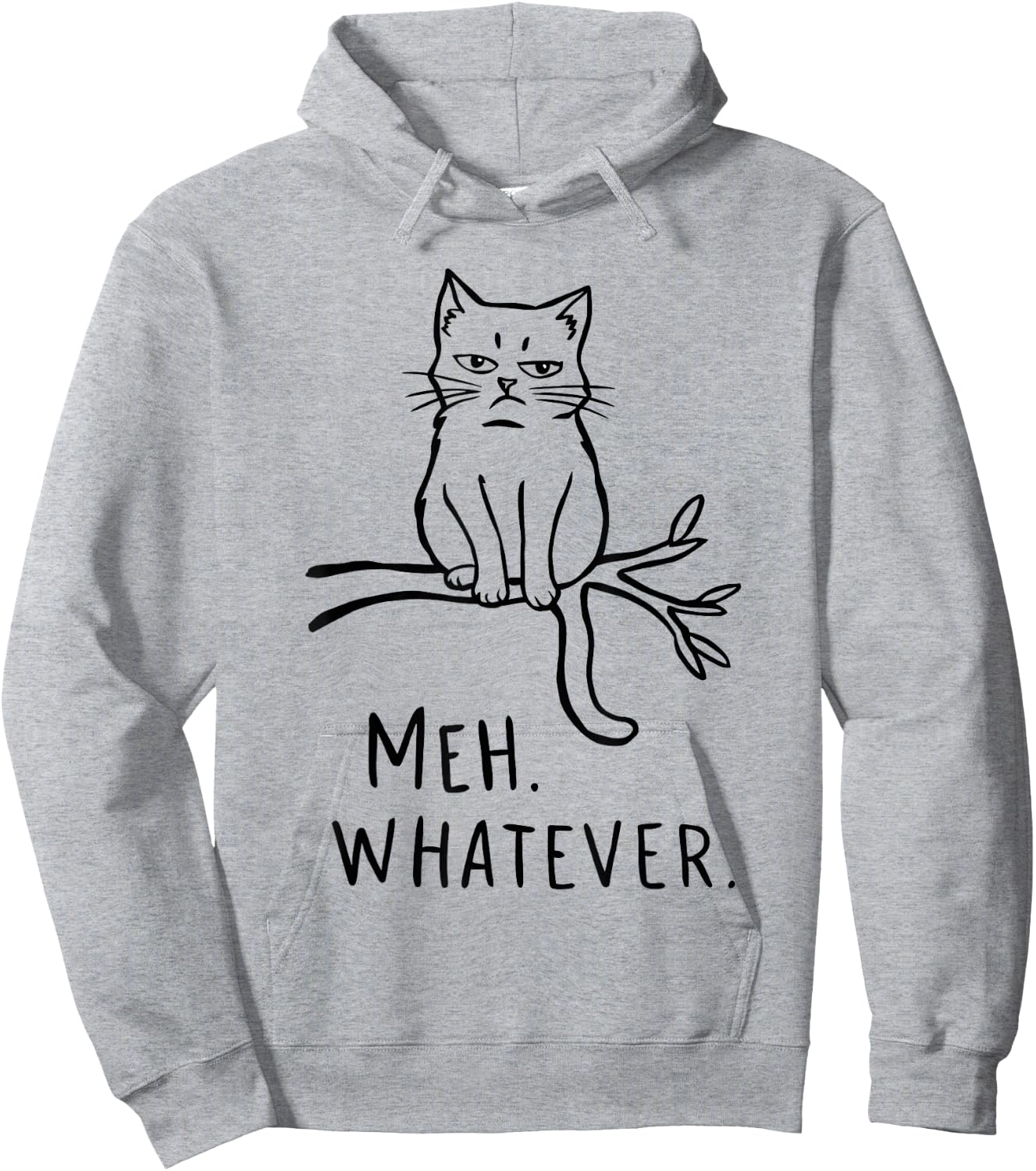 Meh Whatever Cat Lover Cat Owner Hoodie - Hoodie | Ash