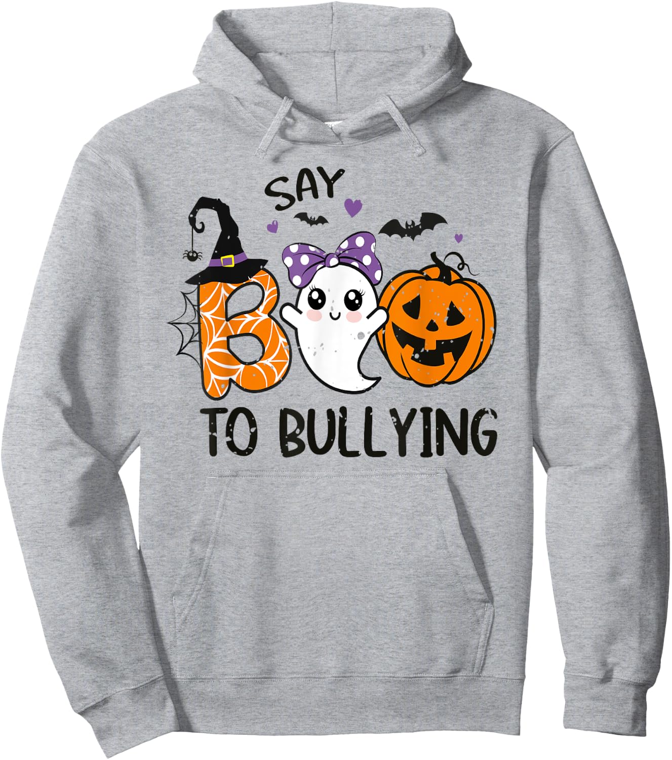 Boo To Bullying For Unity Day And Halloween Anti Bullying Hoodie - Hoodie | Ash
