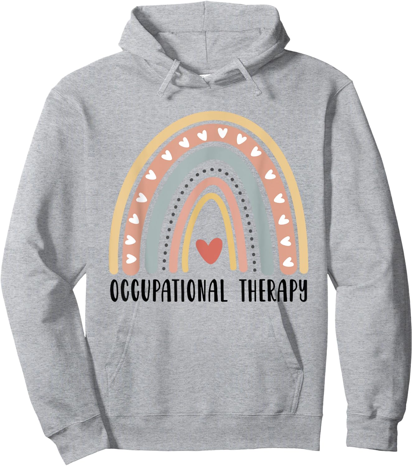Occupational Therapy OT Month Therapist Boho Rainbow Hoodie - Hoodie | Ash
