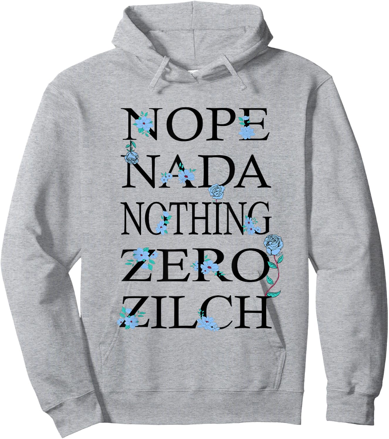 Blue Got Nothing For You Blue Graphic Light Hoodie - Hoodie | Ash