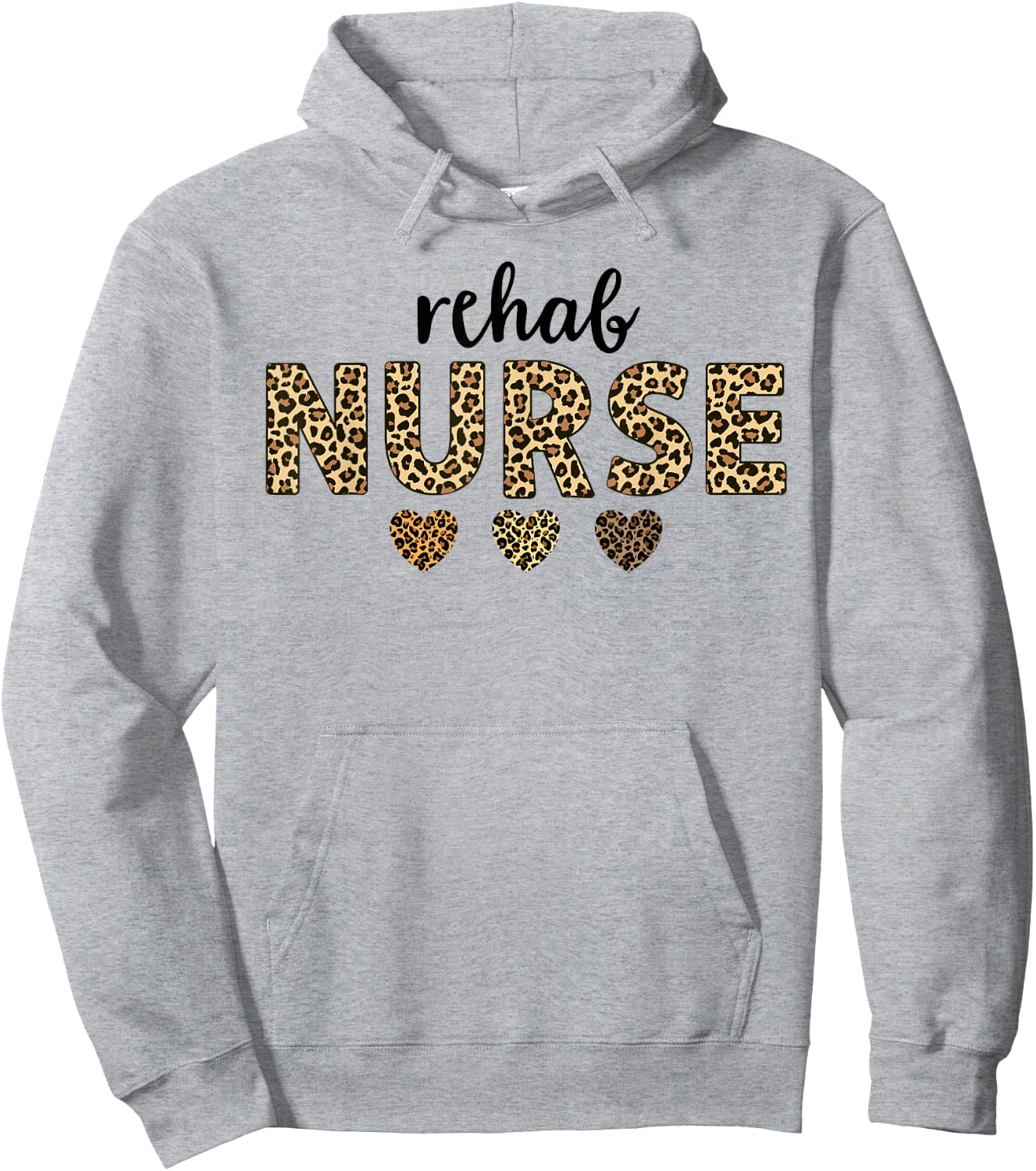 rehab Nurse Leopard Hearts Team Squad Matching Group Hoodie - Hoodie | Ash