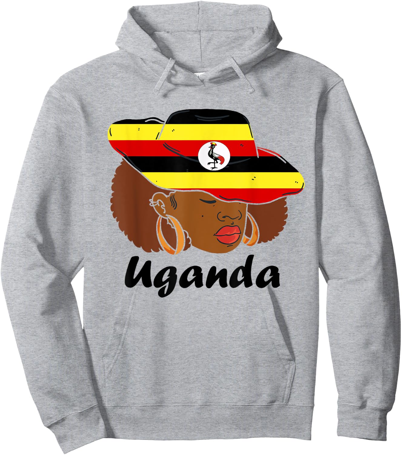 Uganda Woman Ugandan Pride Ugandan Flag Ugandan Roots Hoodie - Hoodie | Ash