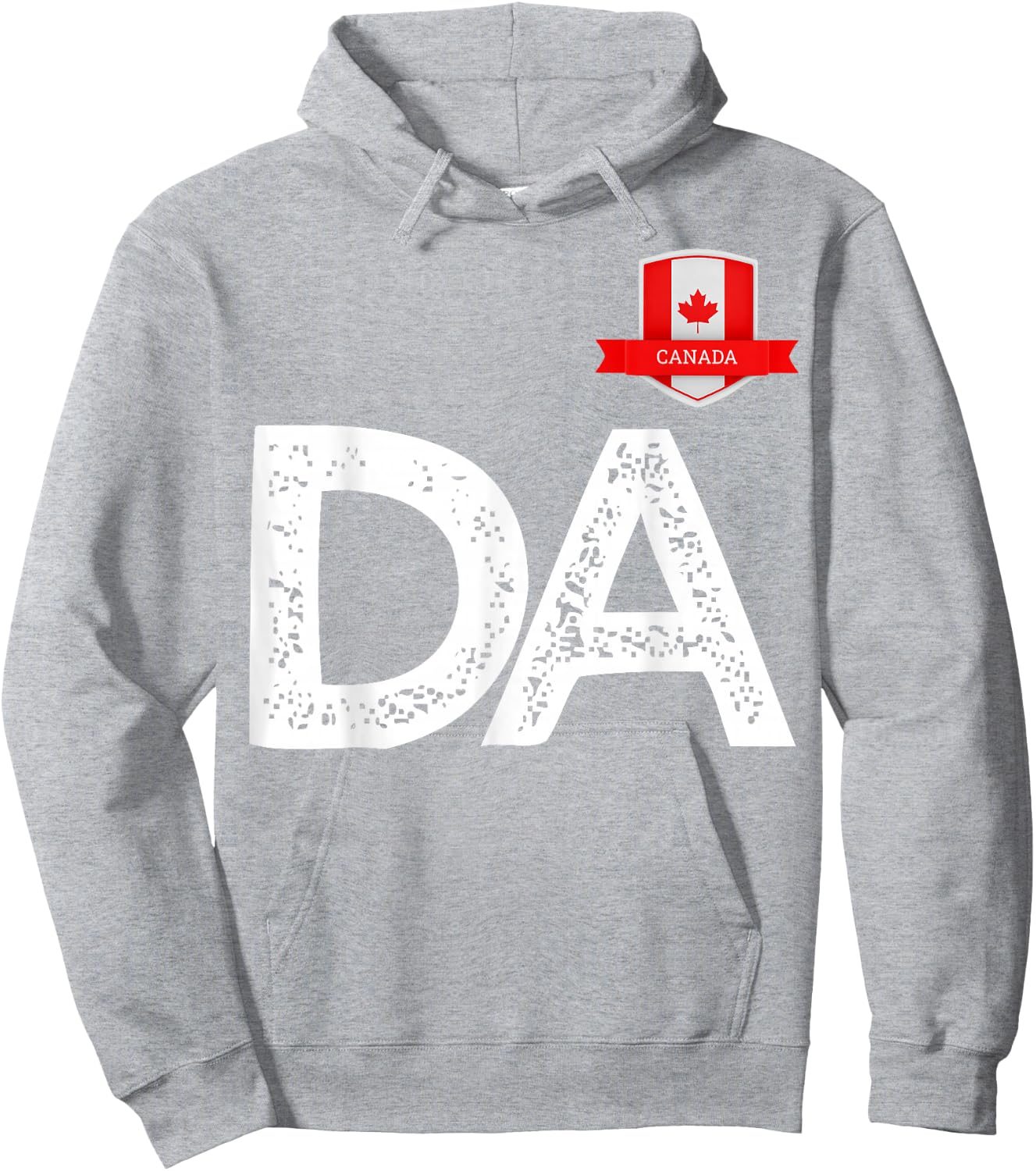 Canada Human-Flag D and Letter A Canadian Hoodie - Hoodie | Ash