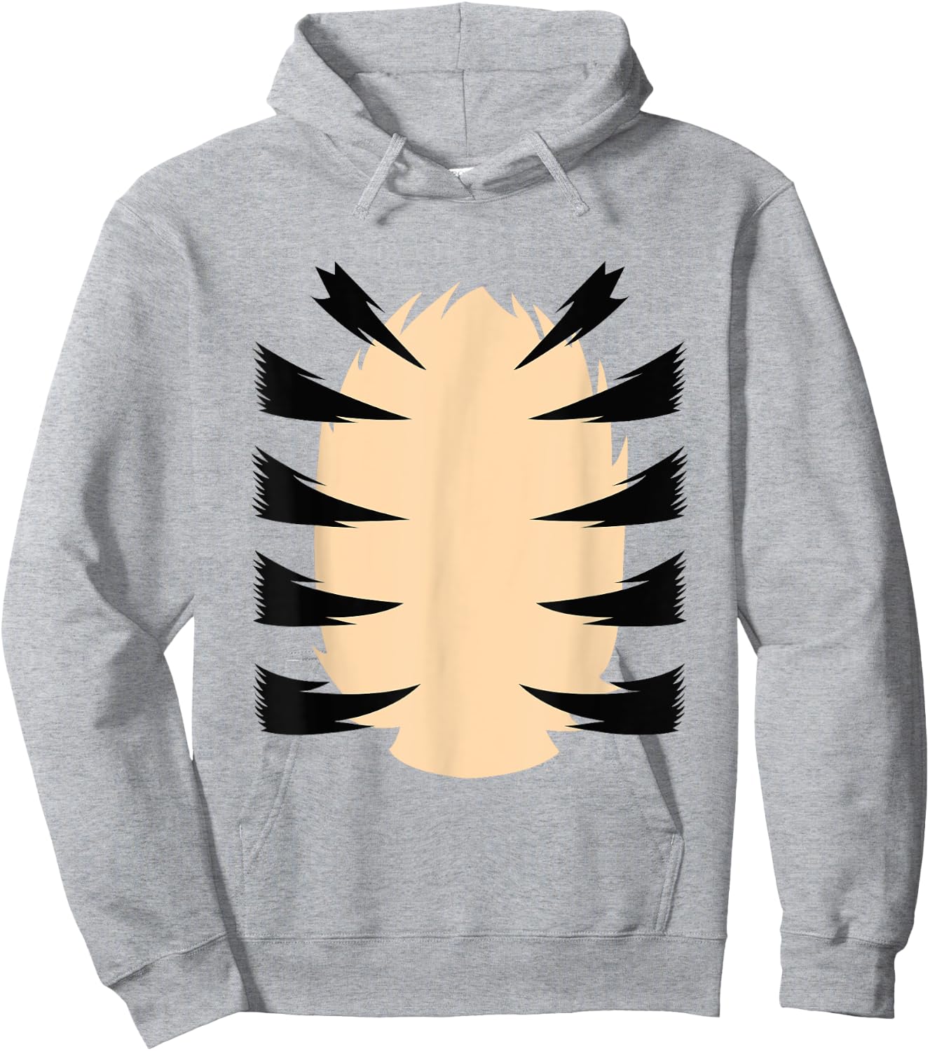 Funny Halloween Cute Tiger Belly Tiger Costume Hoodie - Hoodie | Ash
