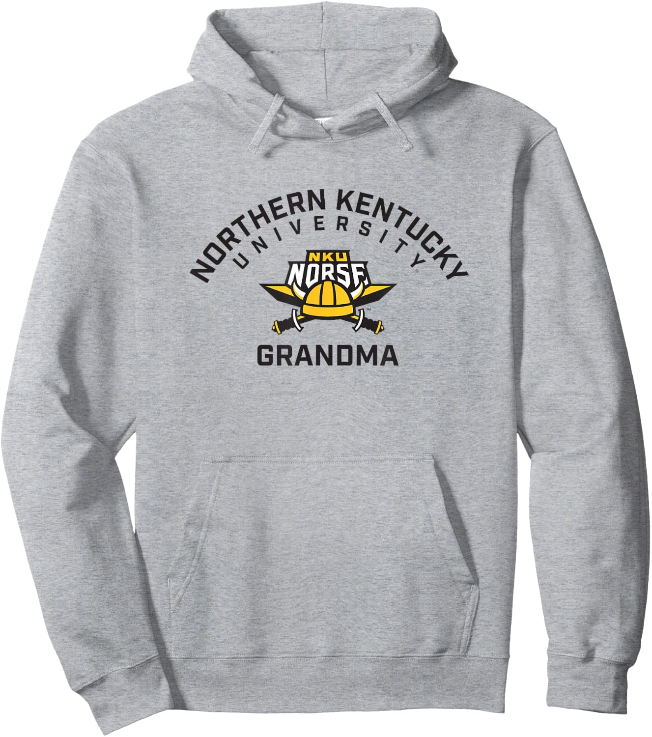 Northern Kentucky University NKU Norse Arched Grandma Hoodie - Hoodie | Ash