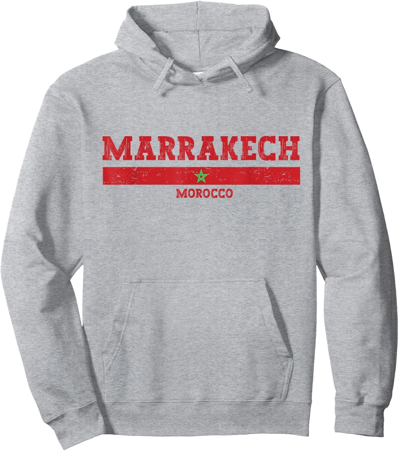 Vintage Marrakech Morocco shirt - Moroccan Flag Marrakech Hoodie - Hoodie | Ash