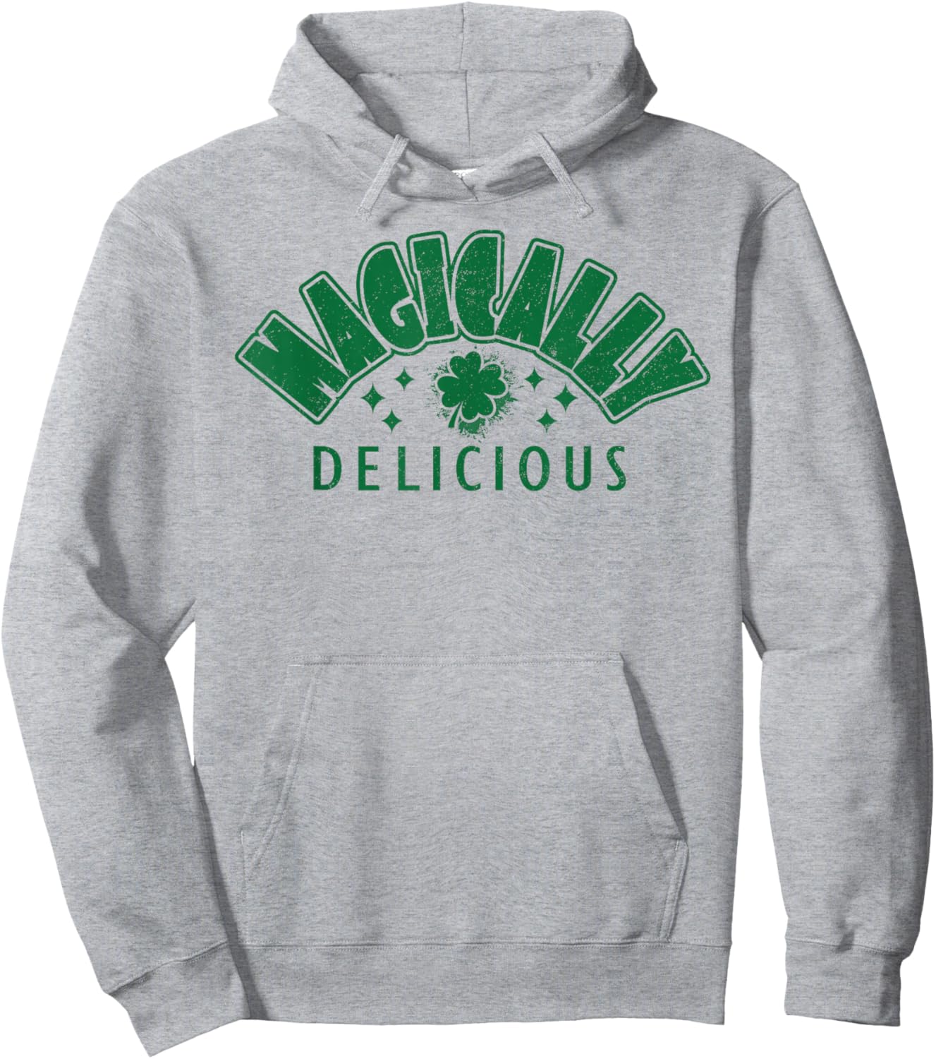 Magically Delicious Shamrock St Patricks Day Funny Hoodie - Hoodie | Ash