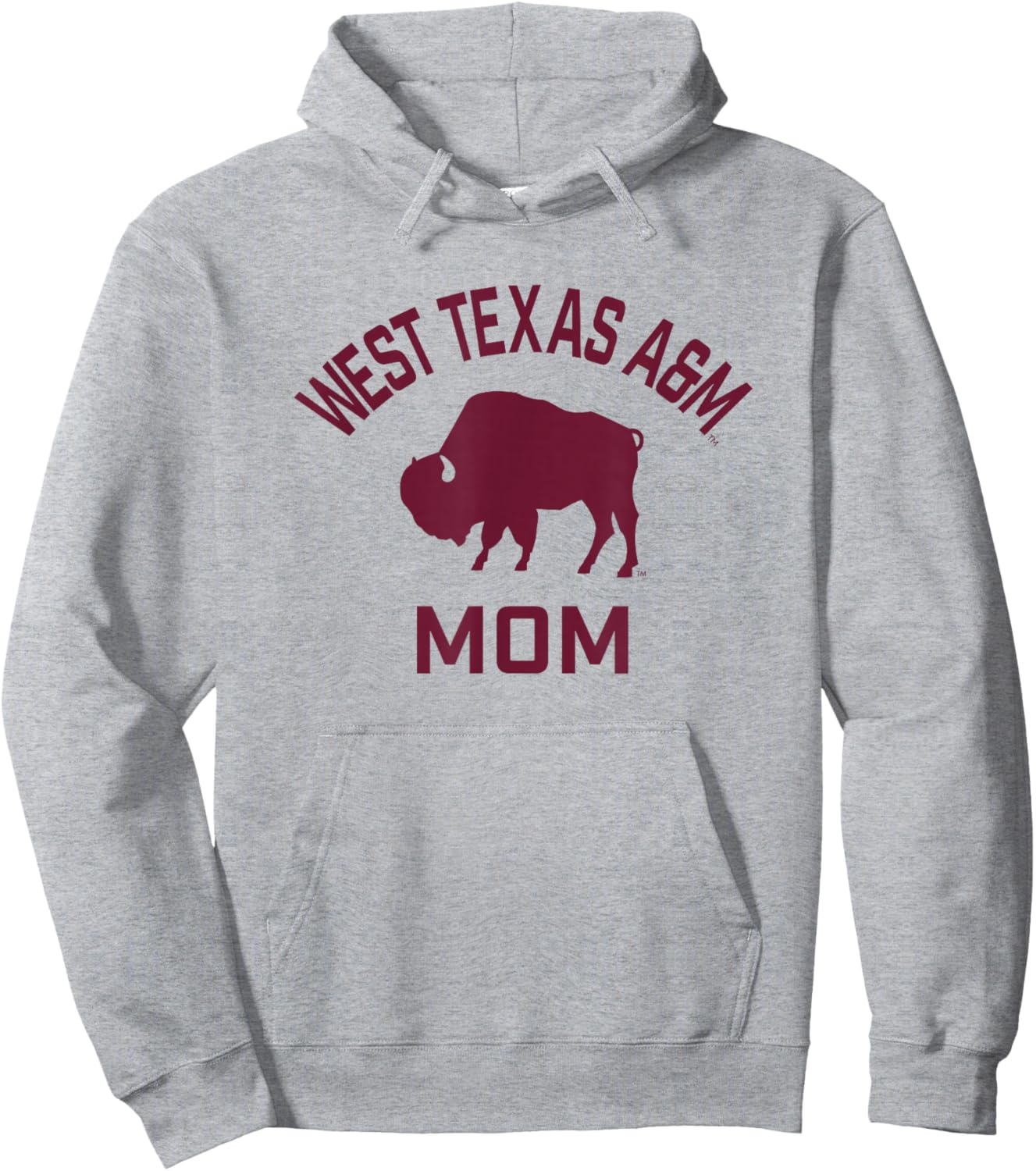 West Texas A&M WTAMU Buffaloes Arched Mom Hoodie - Hoodie | Ash