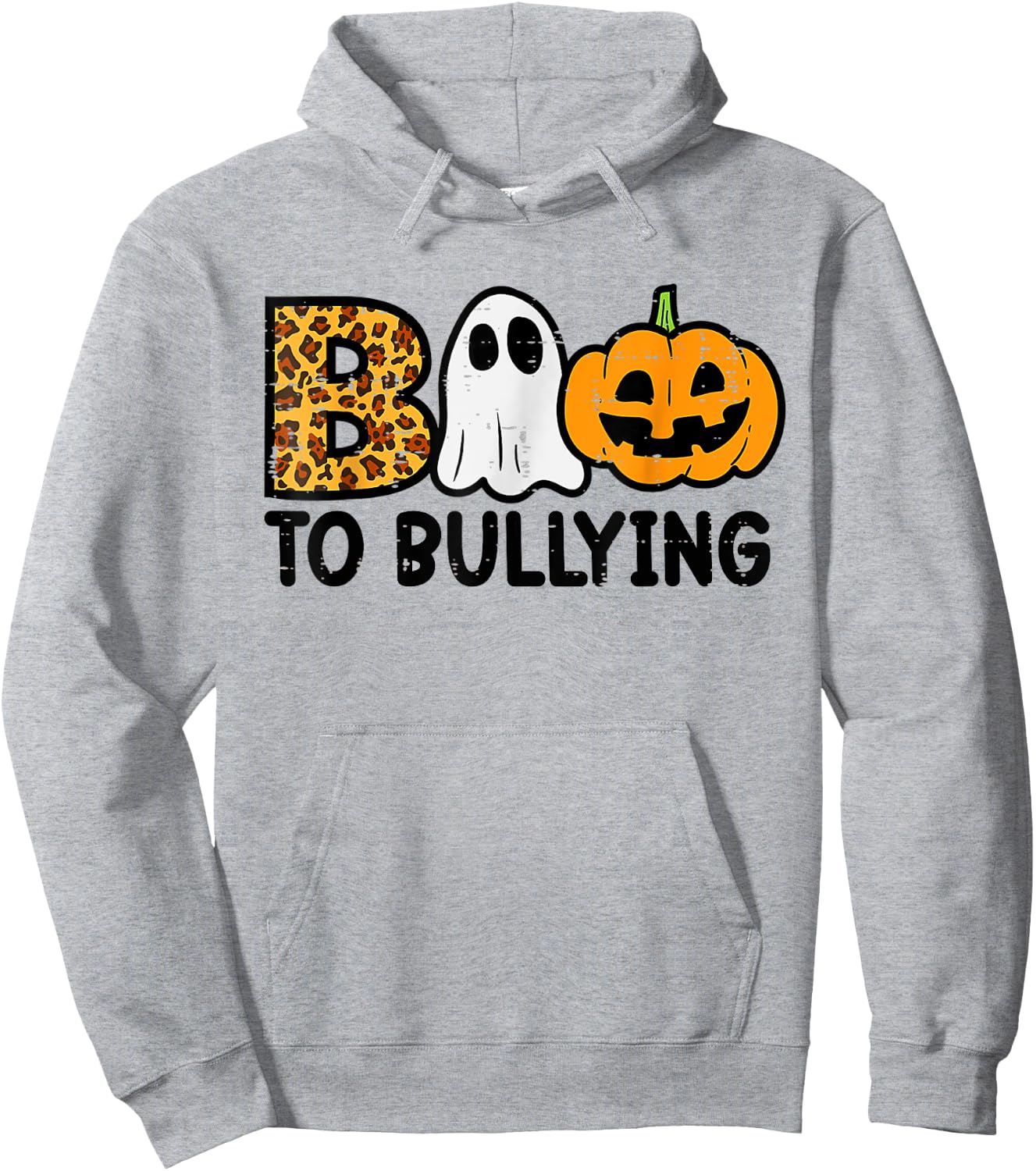 Boo to Bullying Halloween Ghost Anti Bully Unity Day Orange Hoodie - Hoodie | Ash