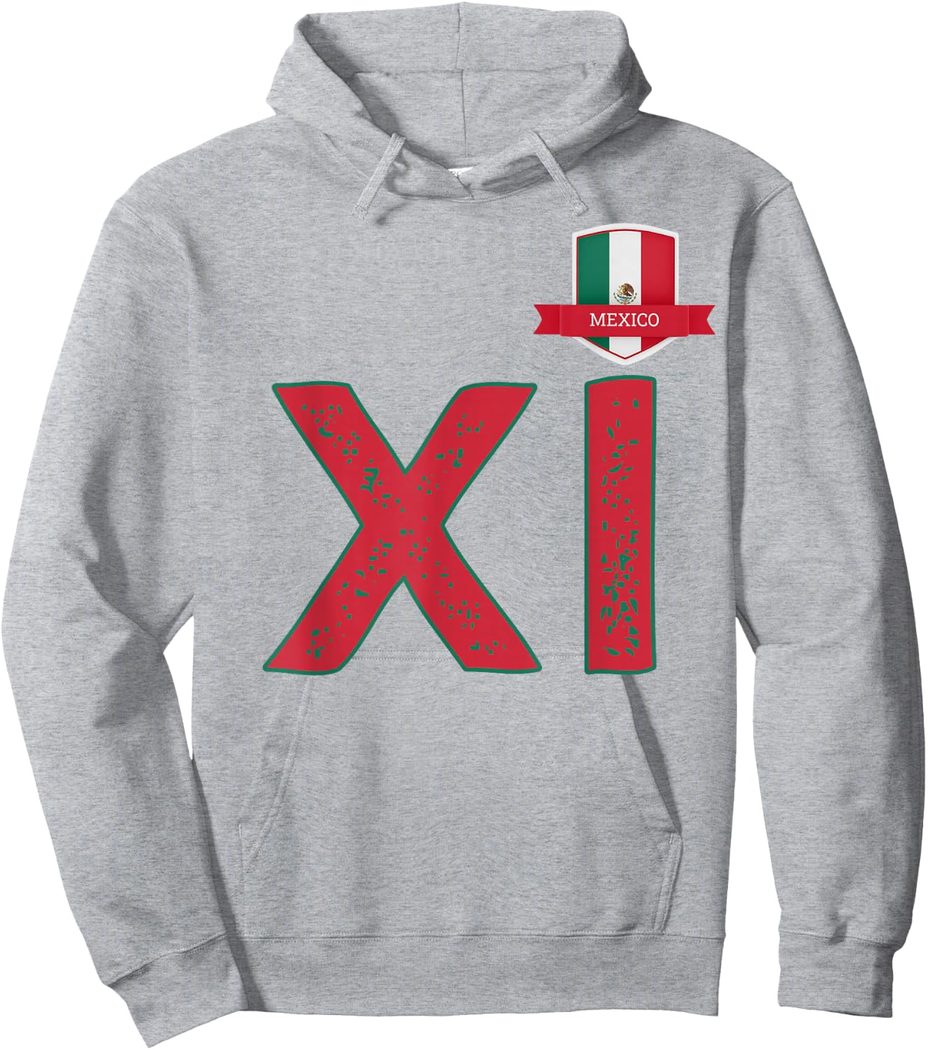 Mexico Human-Flag X and I Mexican México Hoodie - Hoodie | Ash
