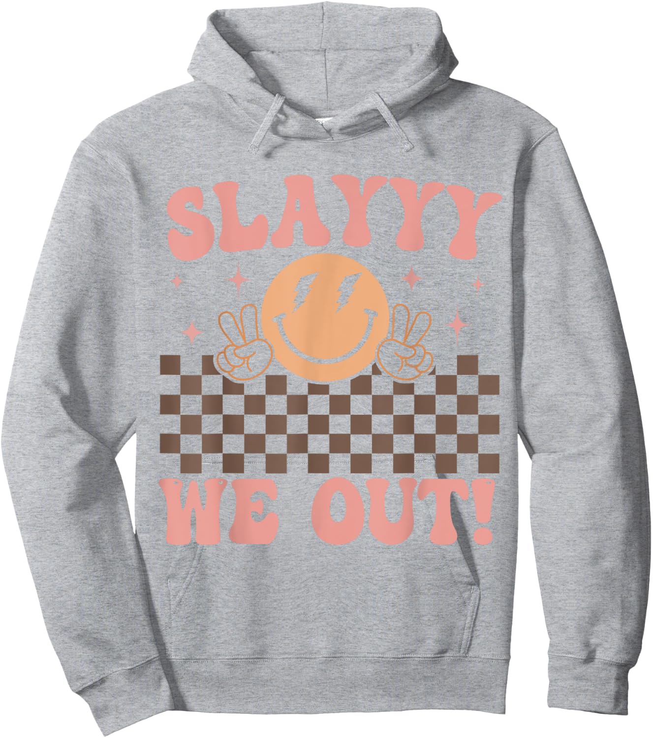 Slay We Out for Summer Girls Last Day of School Smiling face Hoodie - Hoodie | Ash