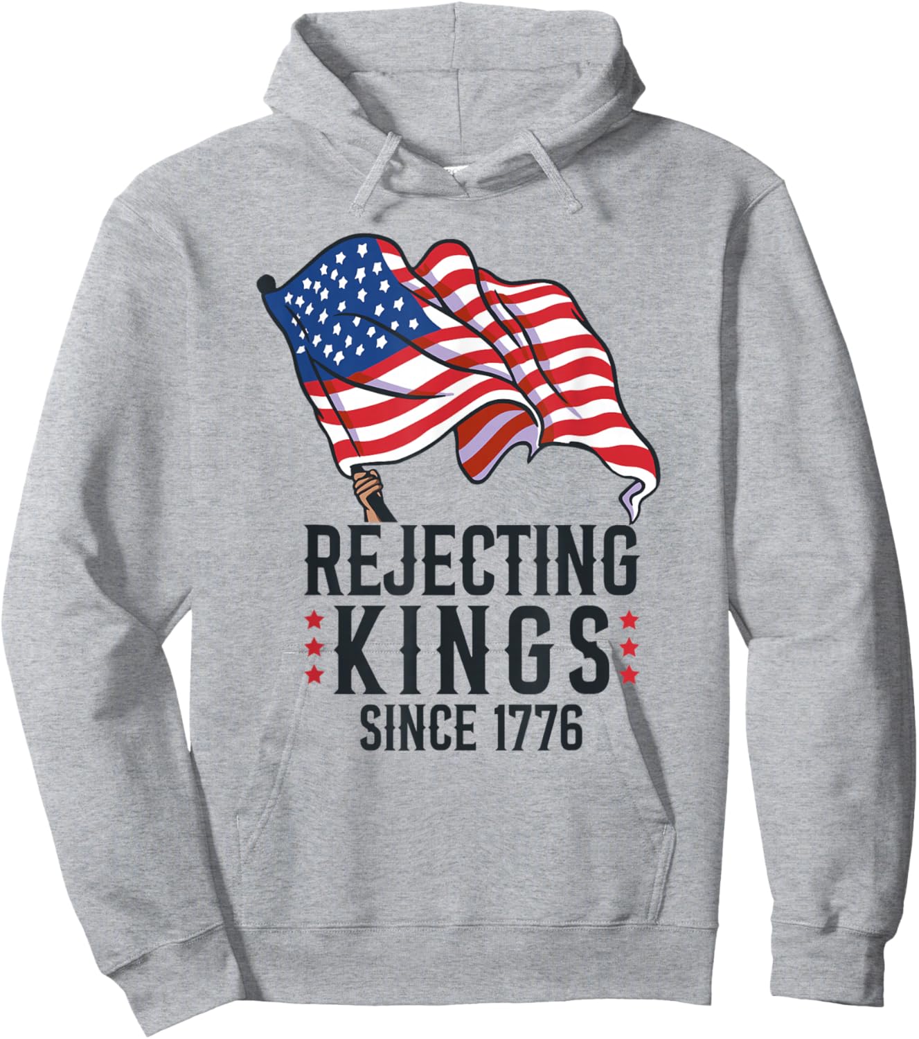 REJECTING KINGS SINCE 1776 Dissent is Patriotic USA Meme Hoodie - Hoodie | Ash