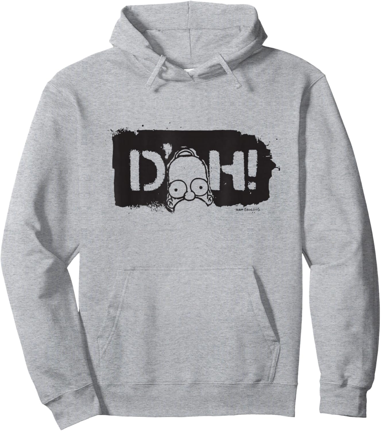 The Simpsons Homer Iconic Phrase D'OH Graffiti Big Logo Hoodie - Hoodie | Ash