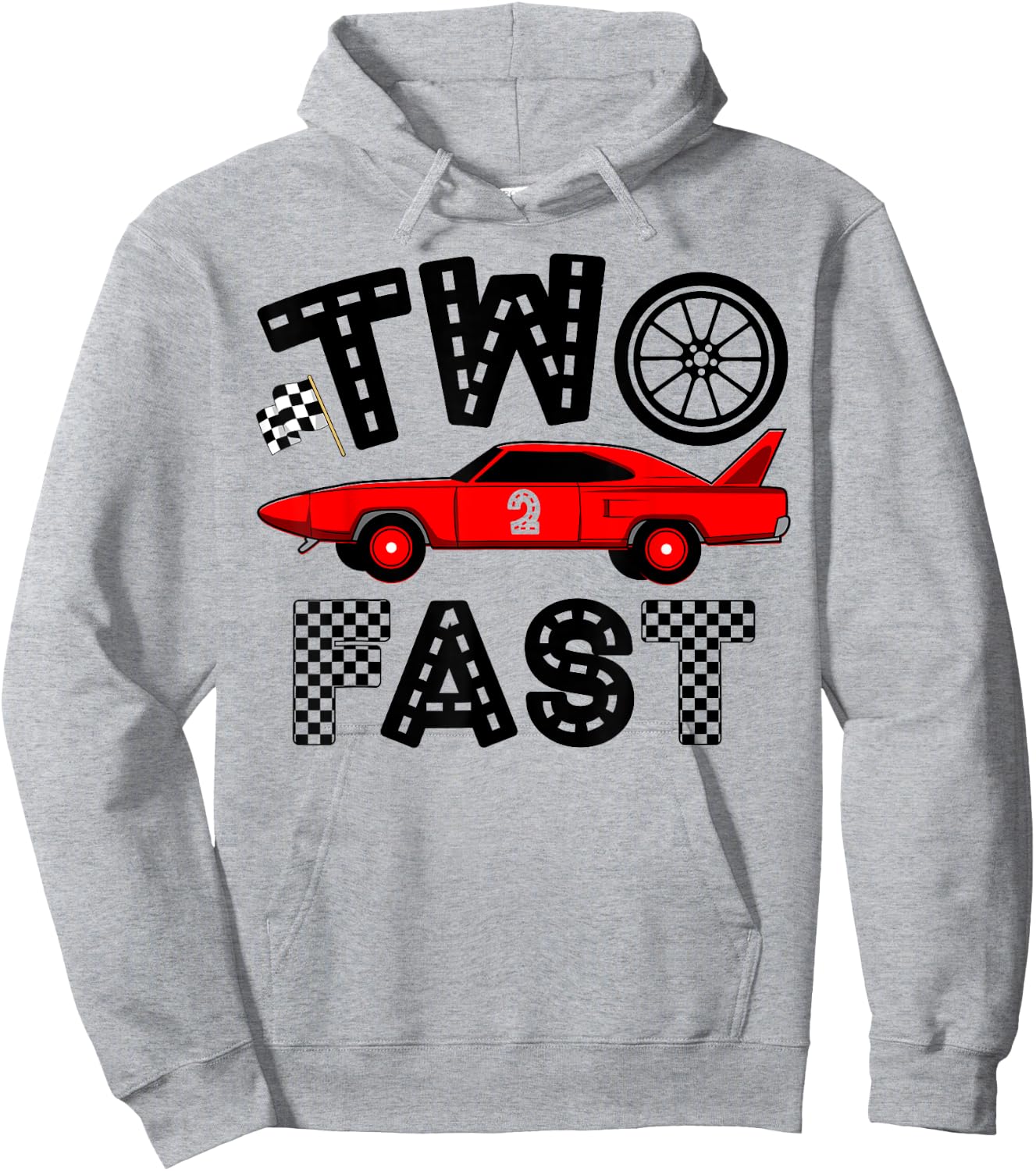 Two Fast 2 Curious Birthday 2 Years Old B-day Funny Hoodie - Hoodie | Ash
