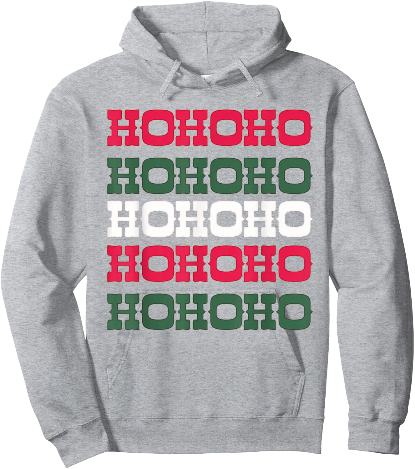 Western Aesthetic Christmas Red White Green Hohoho Hoodie - Hoodie | Ash