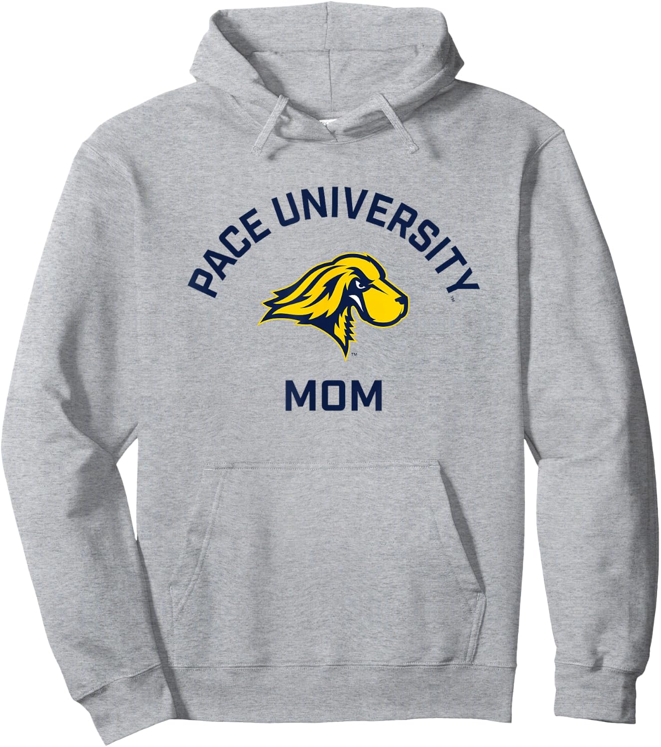 Pace University Setters Arched Mom Hoodie - Hoodie | Ash