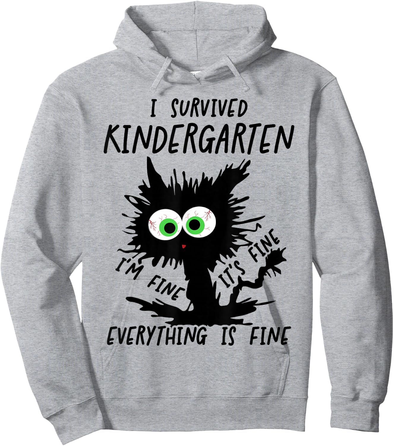 Funny Kindergarten Grad 2026 I Survived Kindergarten Hoodie - Hoodie | Ash