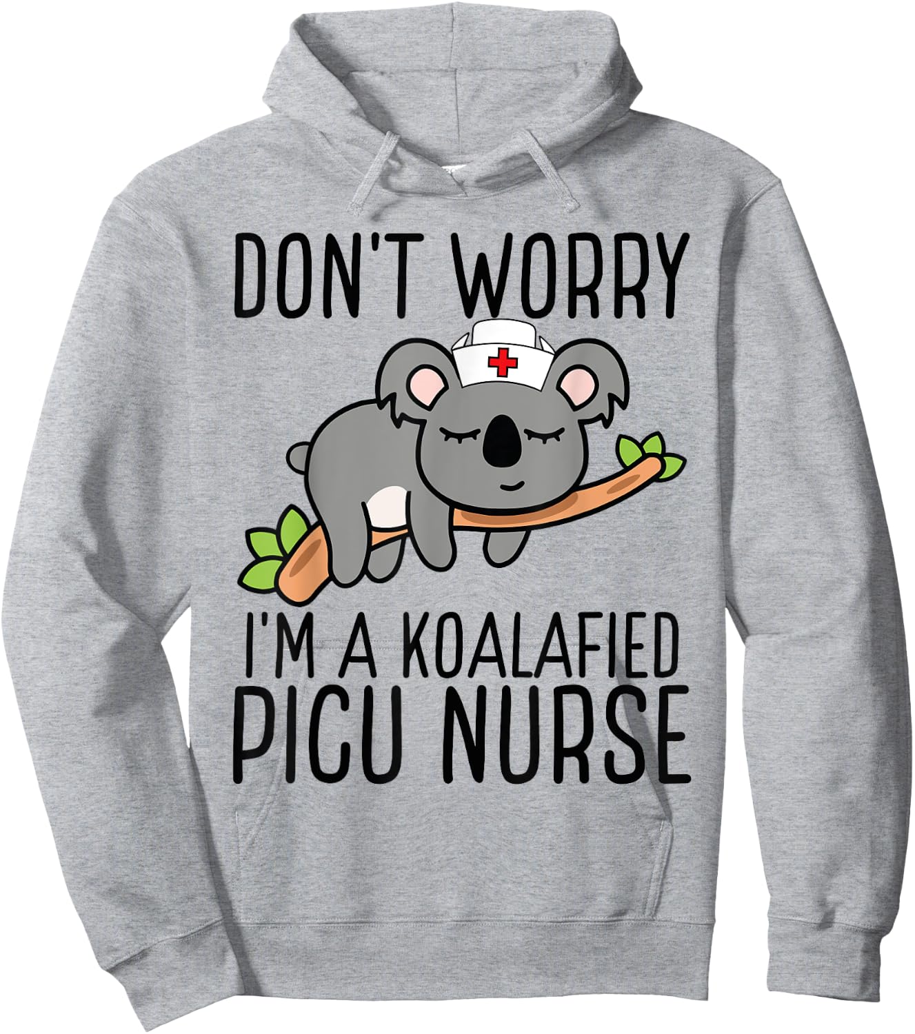 PICU Nurse Essentials Koalafied PICU Nursing Accessories Hoodie - Hoodie | Ash