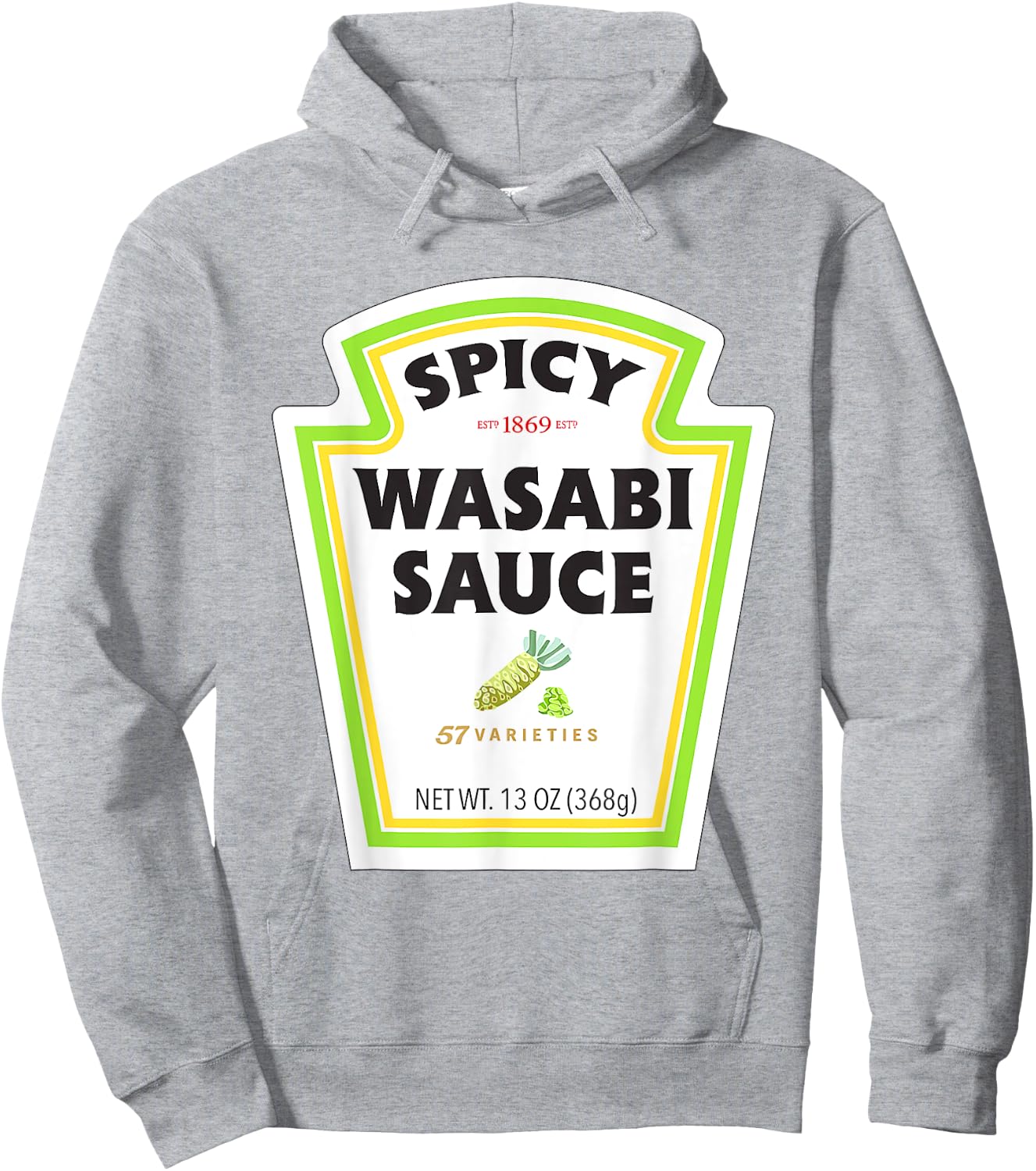 Spicy Wasabi Sauce Halloween Costume Matching Couples Group Hoodie - Hoodie | Ash