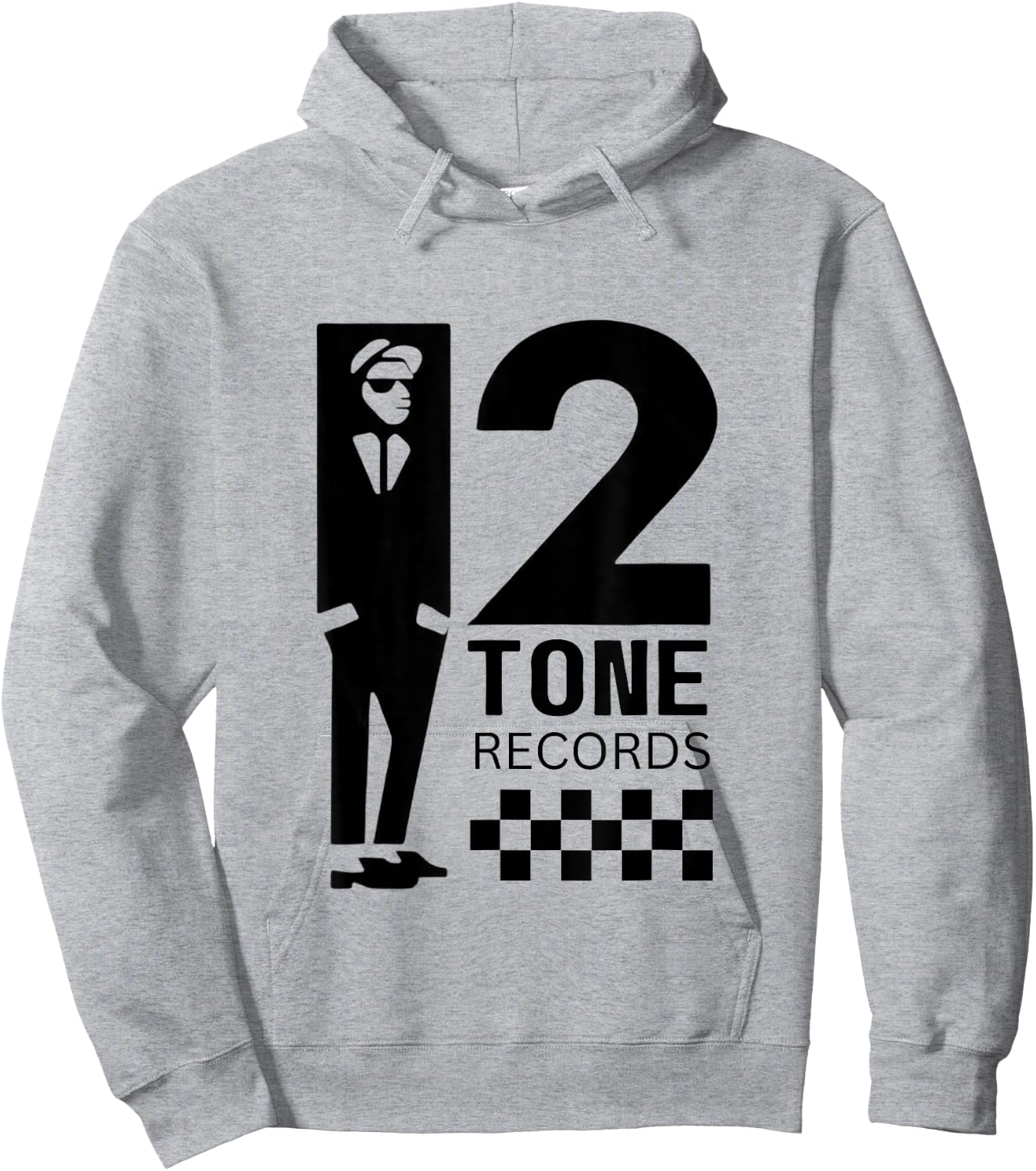 Two Tone Ska Music Checkerboard Hoodie - Hoodie | Ash
