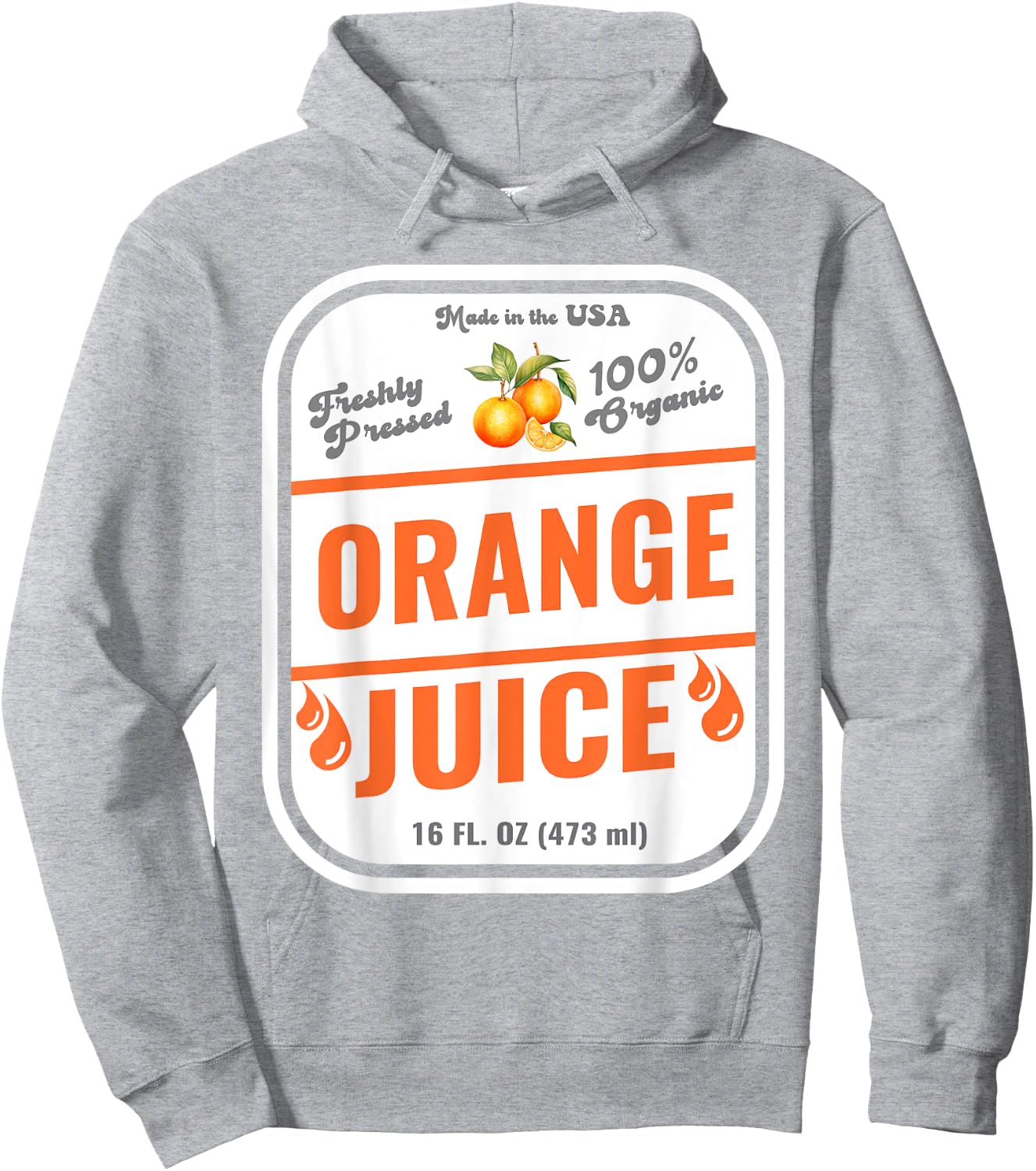 Halloween Costume Organic Orange Juice Group Costume Idea Hoodie - Hoodie | Ash