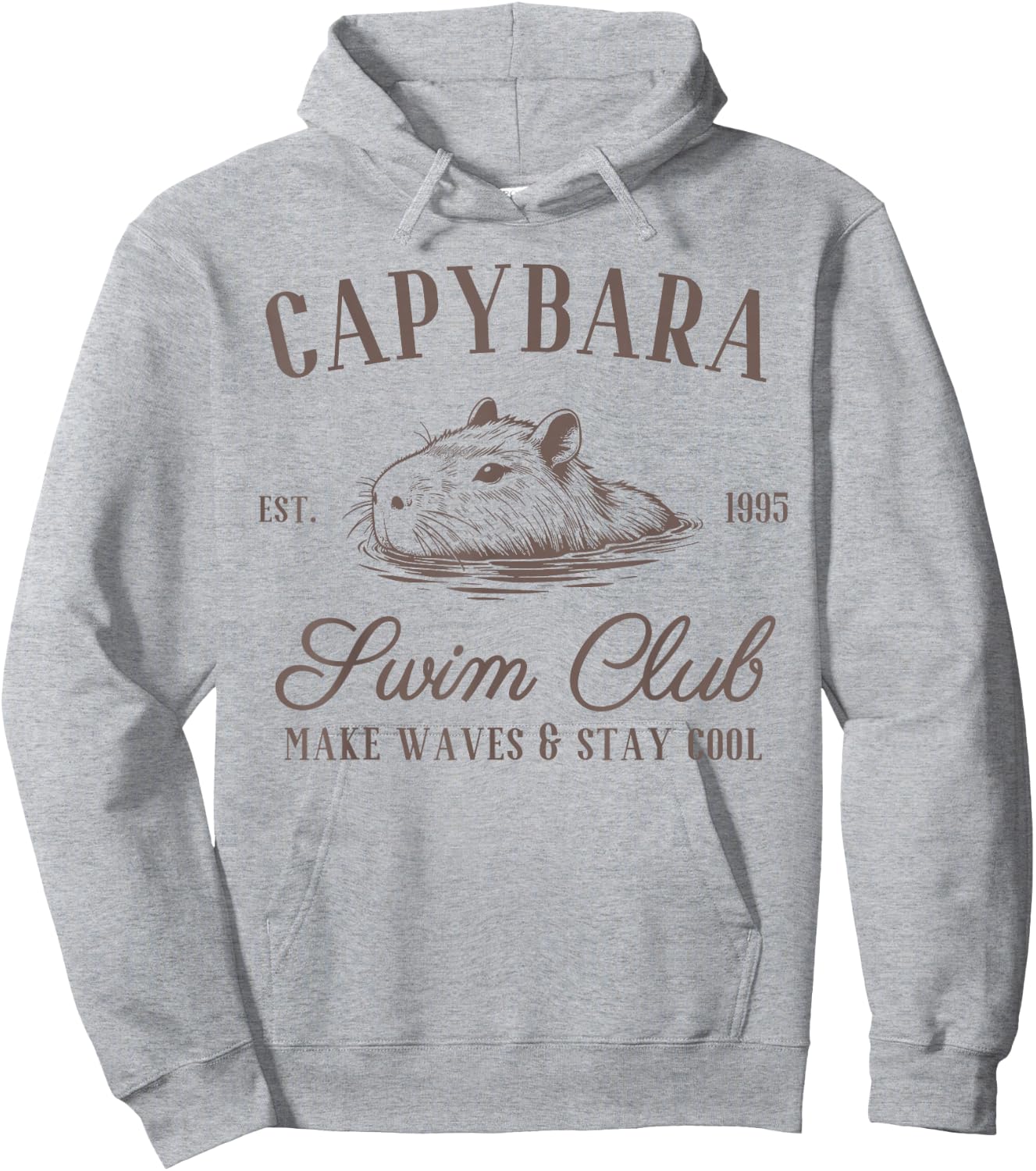 Capybara Swim Club Awesome Capybara, Funny Capybara Meme Hoodie - Hoodie | Ash