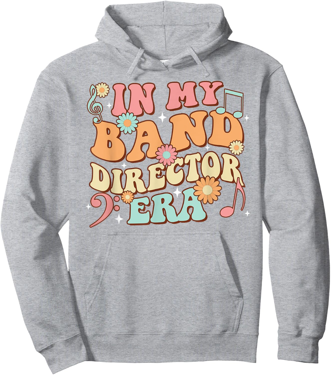 Groovy In My Band Director Era Music Teacher Hoodie - Hoodie | Ash