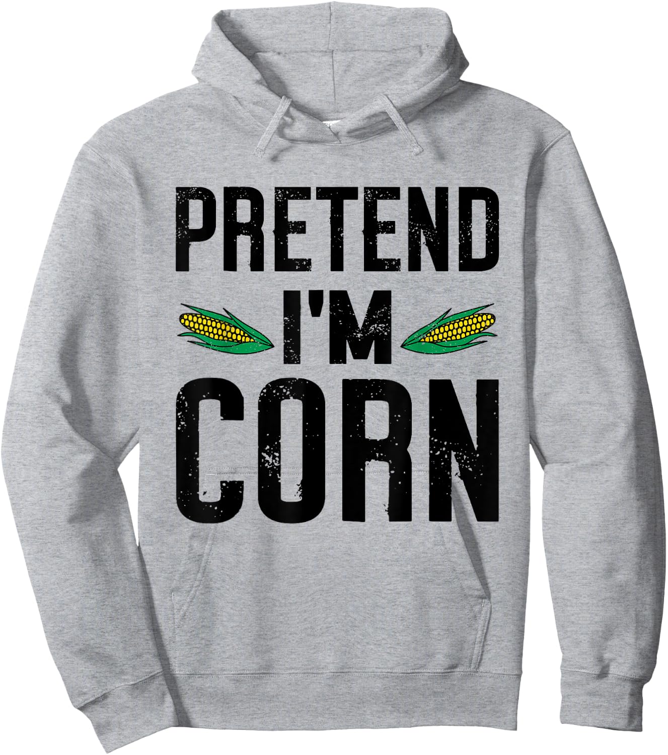 Pretend I'm A Corn Funny Lazy Easy Halloween Costume Hoodie - Hoodie | Ash