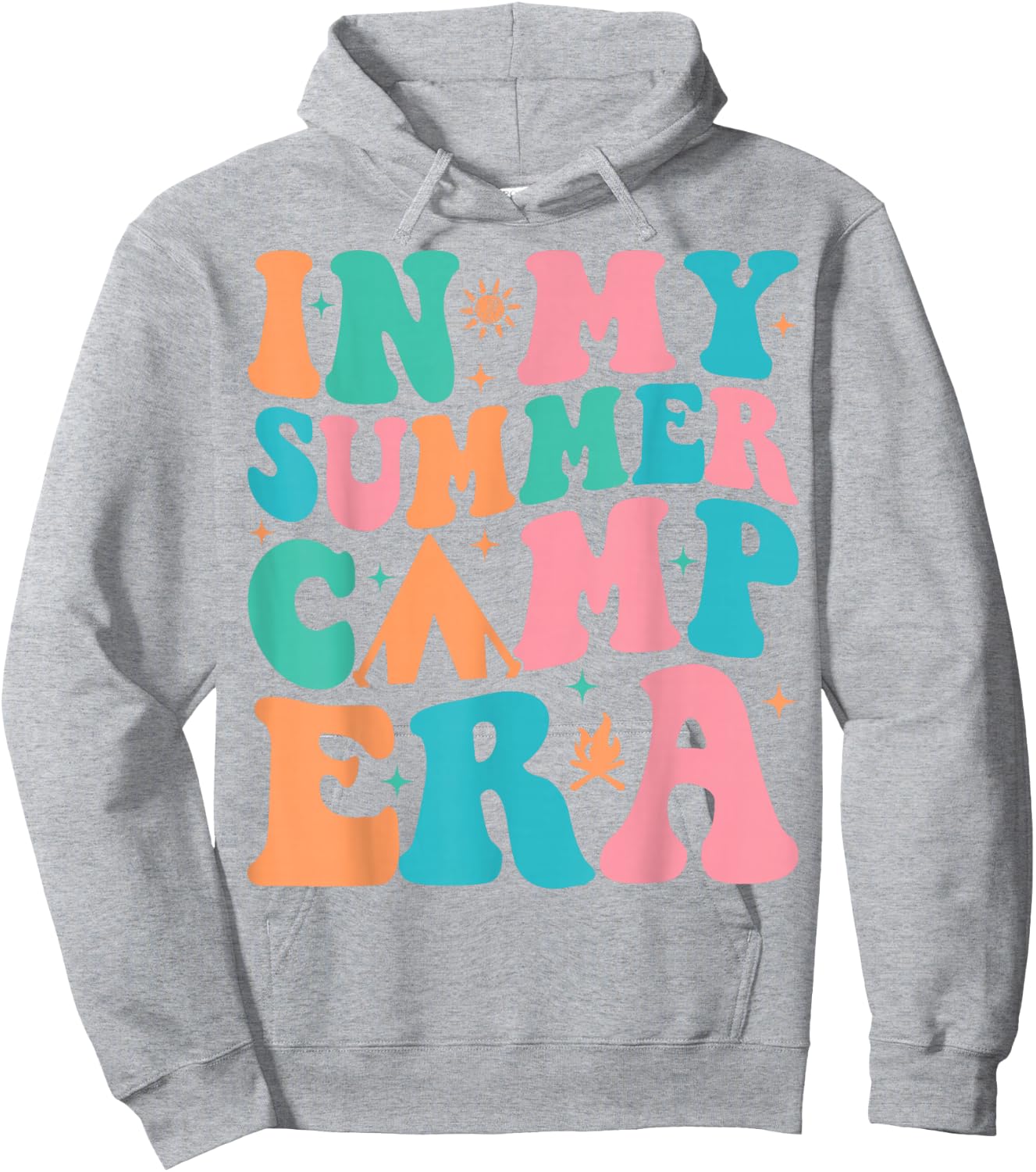 Groovy In My Summer Camp Era Camping Hoodie - Hoodie | Ash