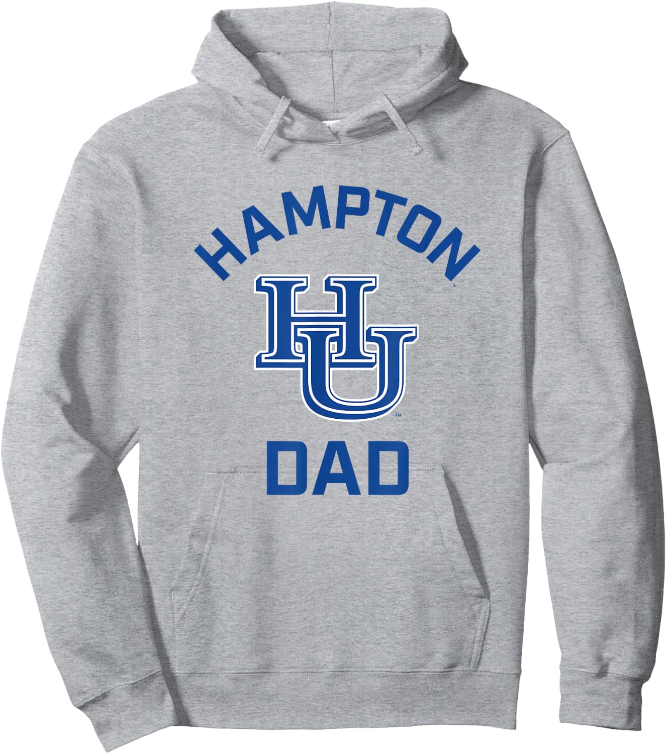 Hampton University Pirates Arched Dad Hoodie - Hoodie | Ash