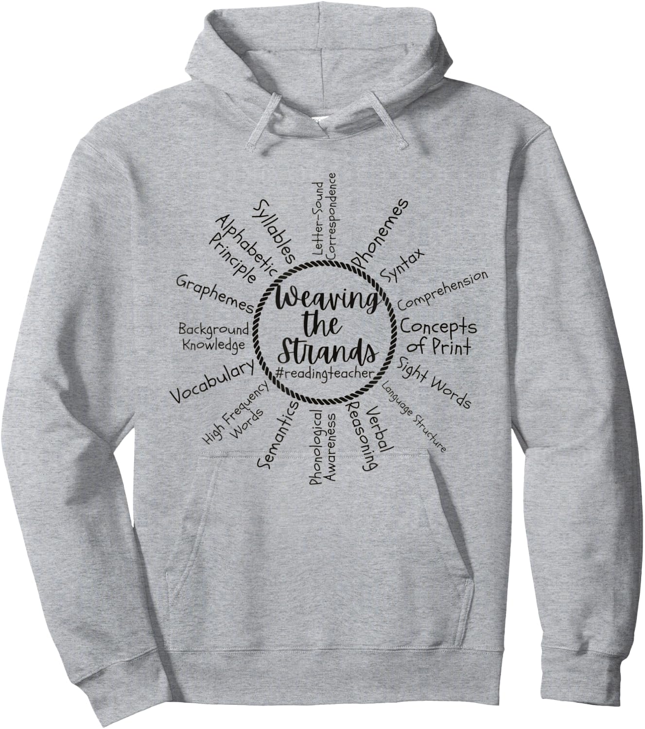 Science of Reading Teacher Phonics Reading Interventionist Hoodie - Hoodie | Ash
