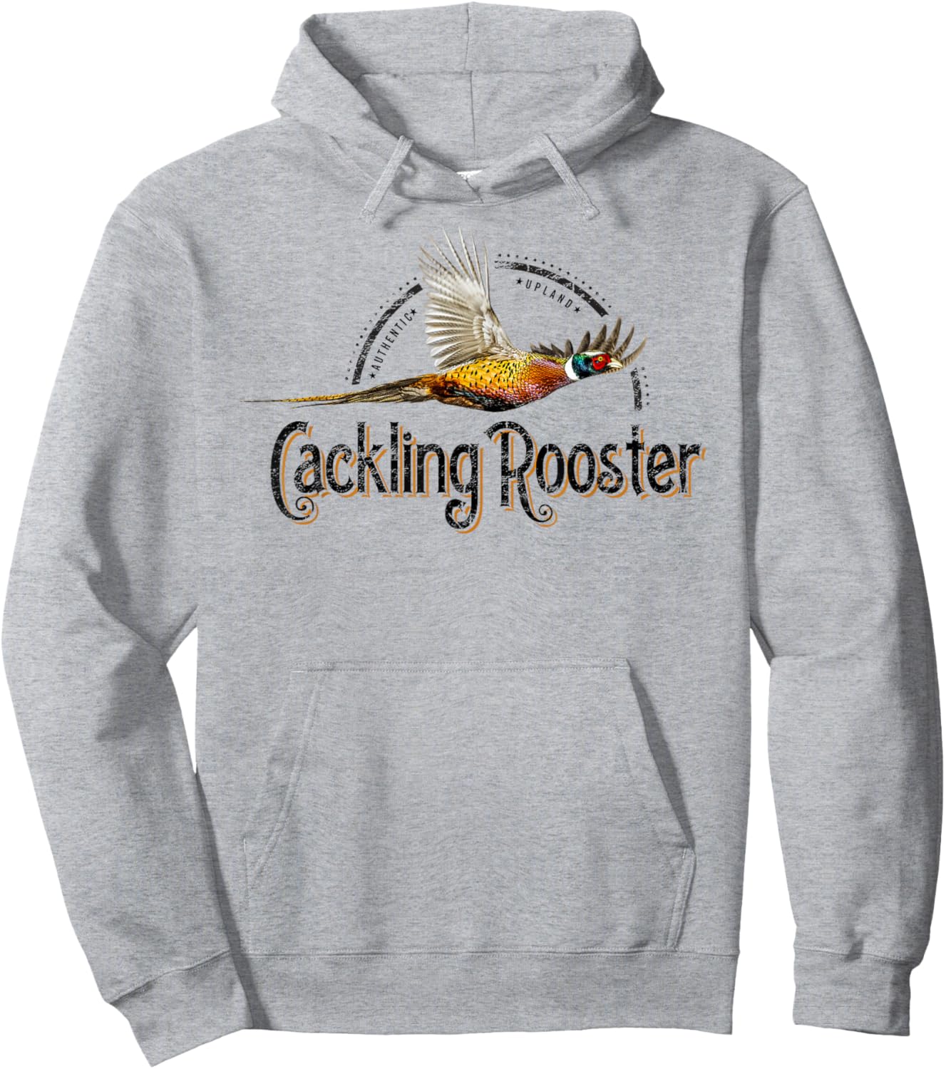 Pheasant Rooster Ringneck Cackling Upland Bird Hunting Hoodie - Hoodie | Ash