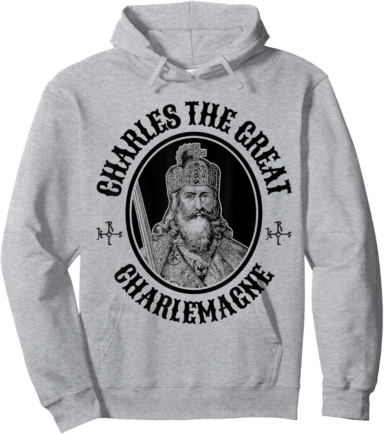 King Charles the Great Charlemagne Hoodie - Hoodie | Ash