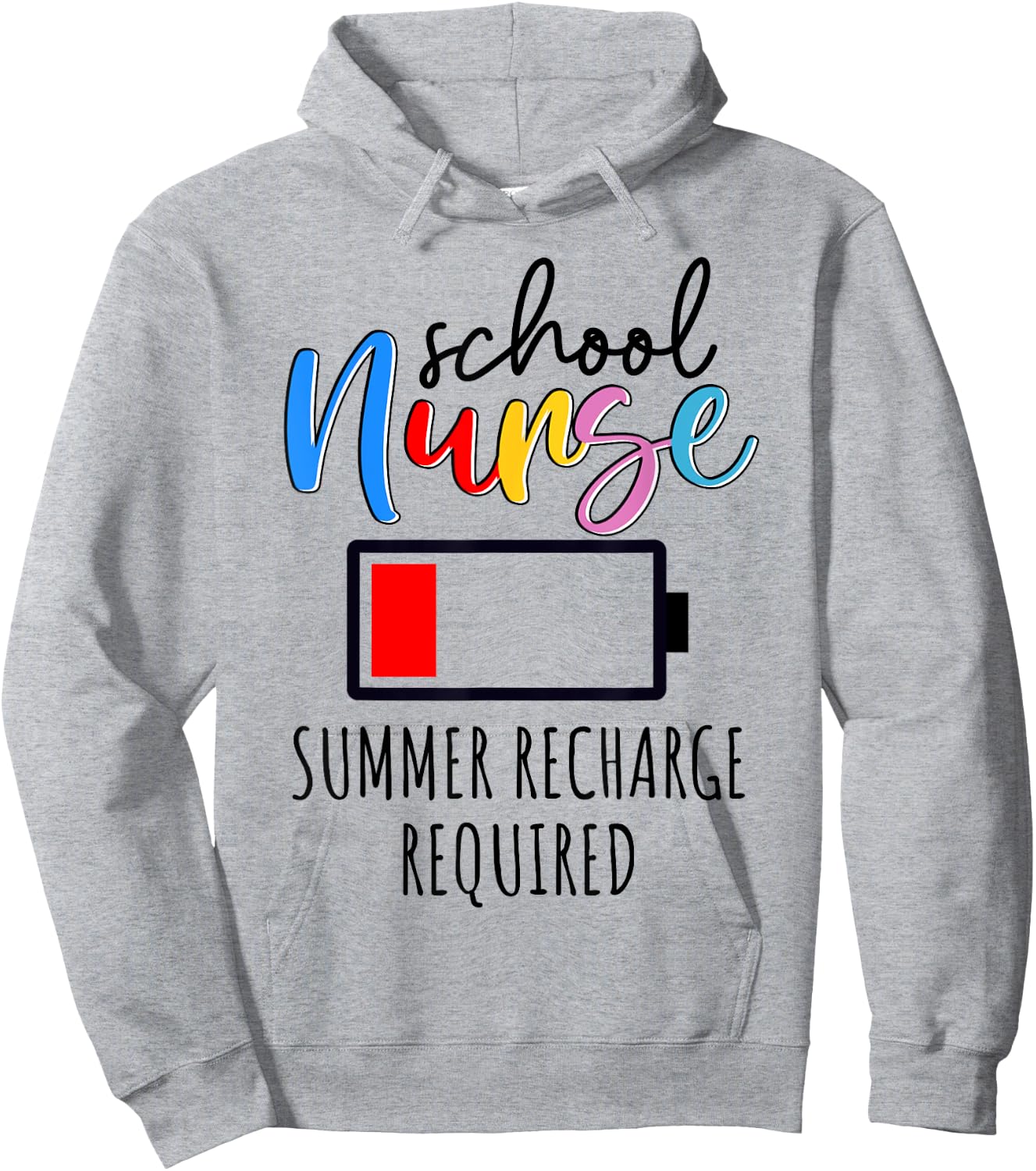 School Nurse Summer Recharge Required Last day of School Women Hoodie - Hoodie | Ash