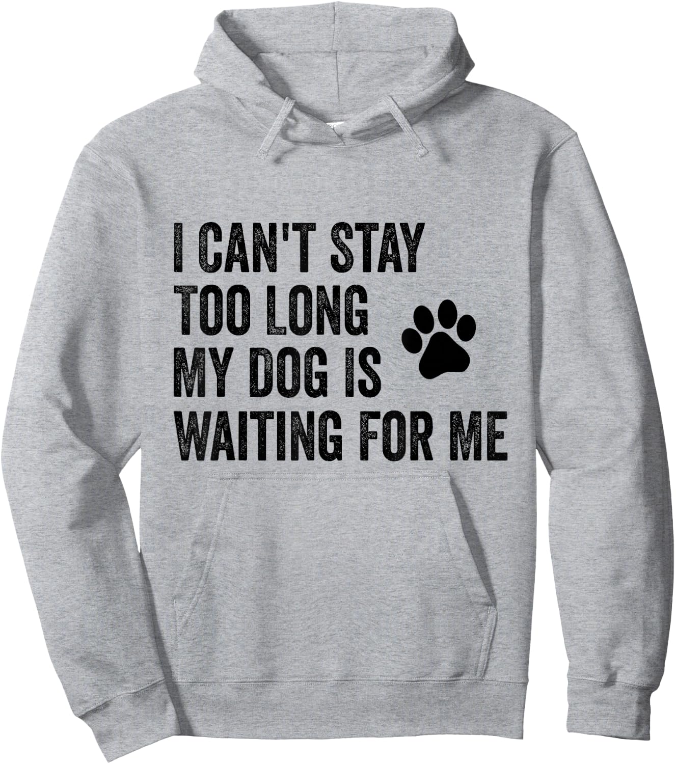 I Can't Stay Too Long My Dog Is Waiting For Me Funny Dog Hoodie - Hoodie | Ash